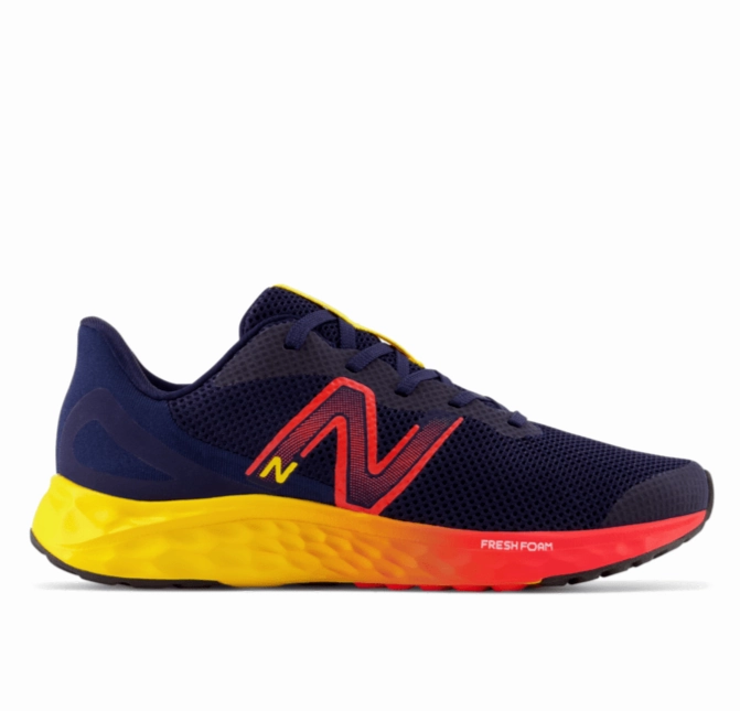 Impact Dispersion System Stone Glam New Balance Kids' Fresh Foam Arishi V4  (Size 3.5 - 7) - Team Navy