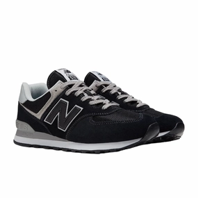 High Rebound Midsole Breathable Material New Balance Men's 574 Core Sneaker - Black/White