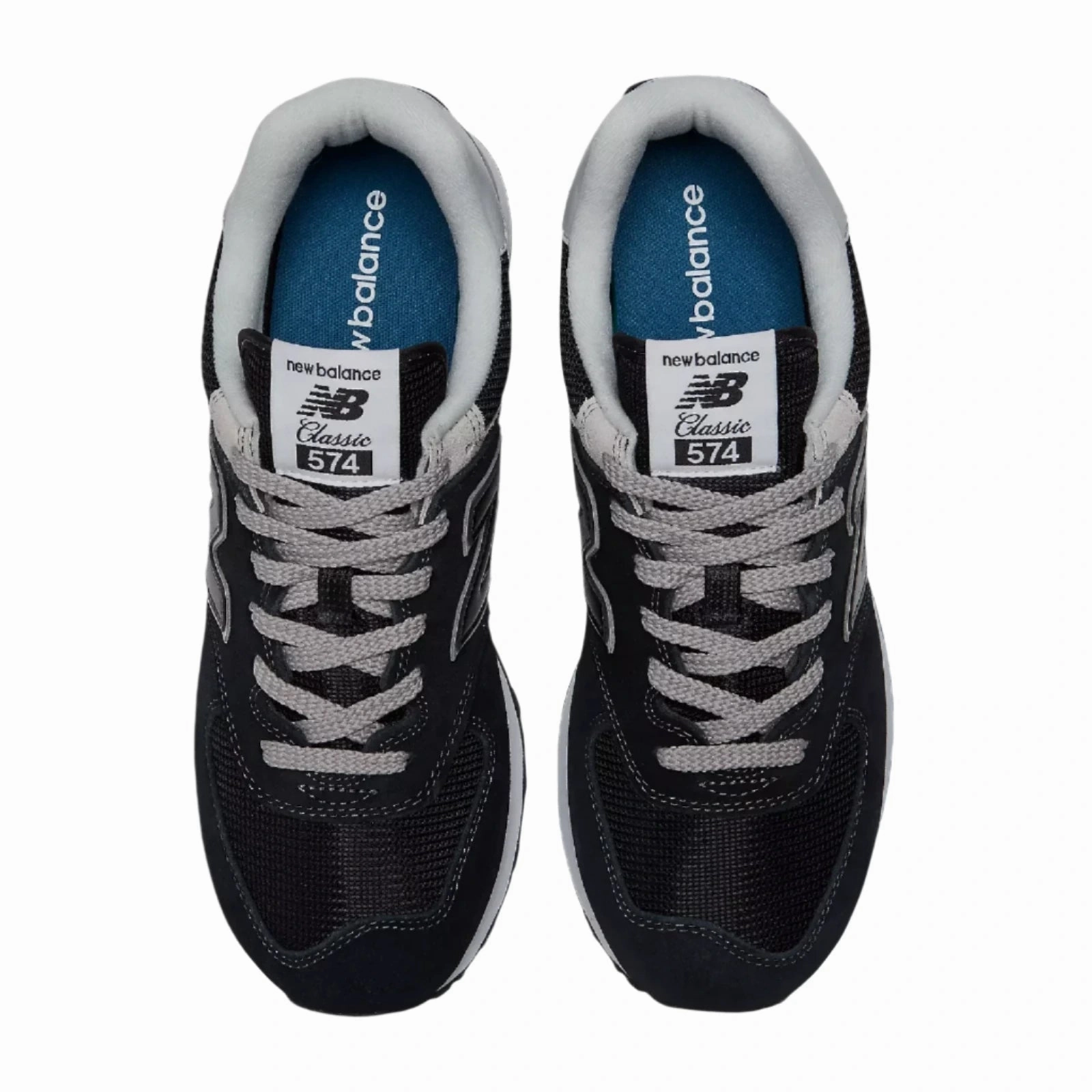 New Balance Men's 574 Core Sneaker - Black/White Dynamic Arch Cushion
