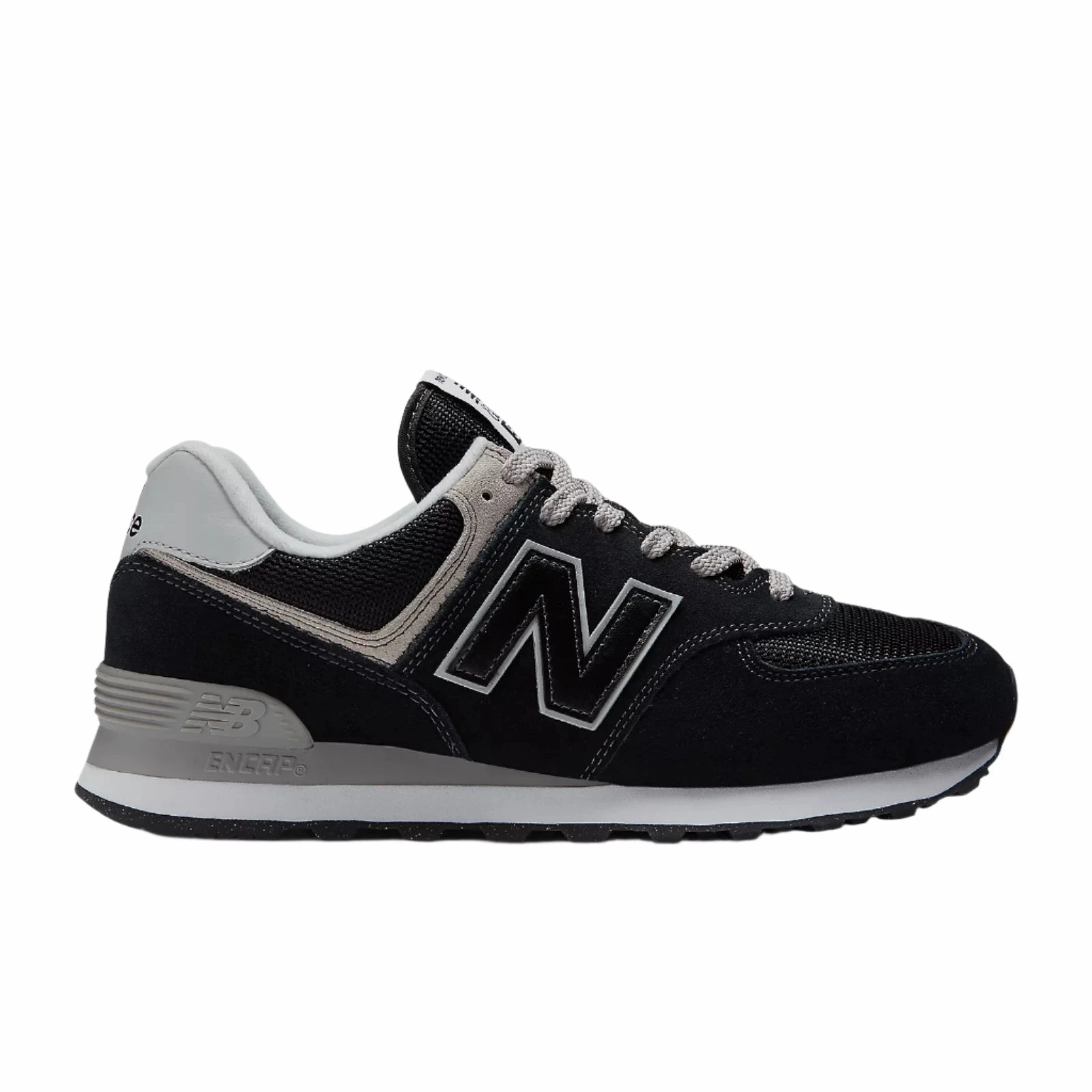 Multidirectional Traction Grip New Balance Men's 574 Core Sneaker - Black/White