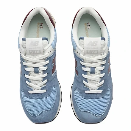 New Balance Men's 574 Sneaker - Shoreline Blue with Stillwater Low Profile Weekend Trip Light Run
