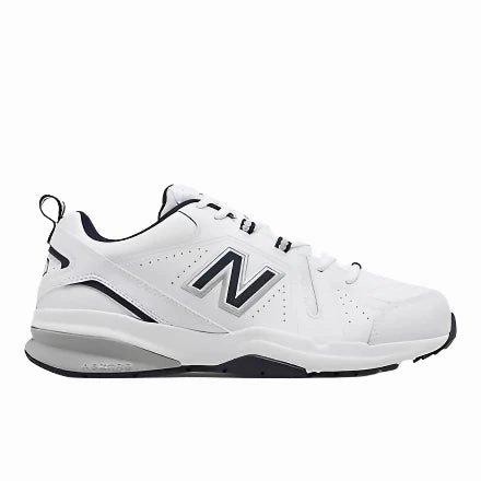 New Balance Men's MX608v5 Sneaker - White/Navy Toe Protection Breathable Airflow Channels