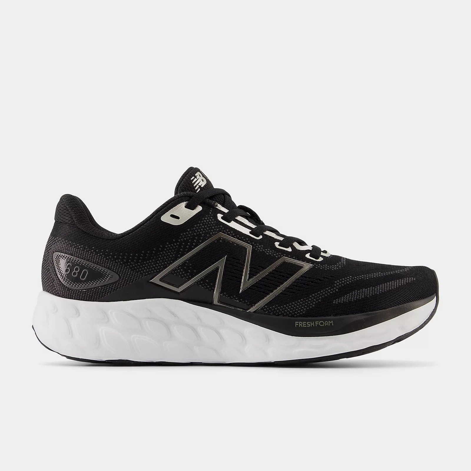 New Balance Women's Fresh Foam 680 V8 Running Shoes - Black Impact Dispersion System Form Ease