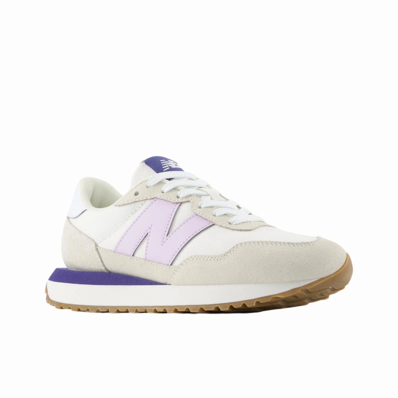 Anti Odor Technology Breathable Airflow Channels New Balance Women's S237 V1 Sporty Sneaker - Sea Salt