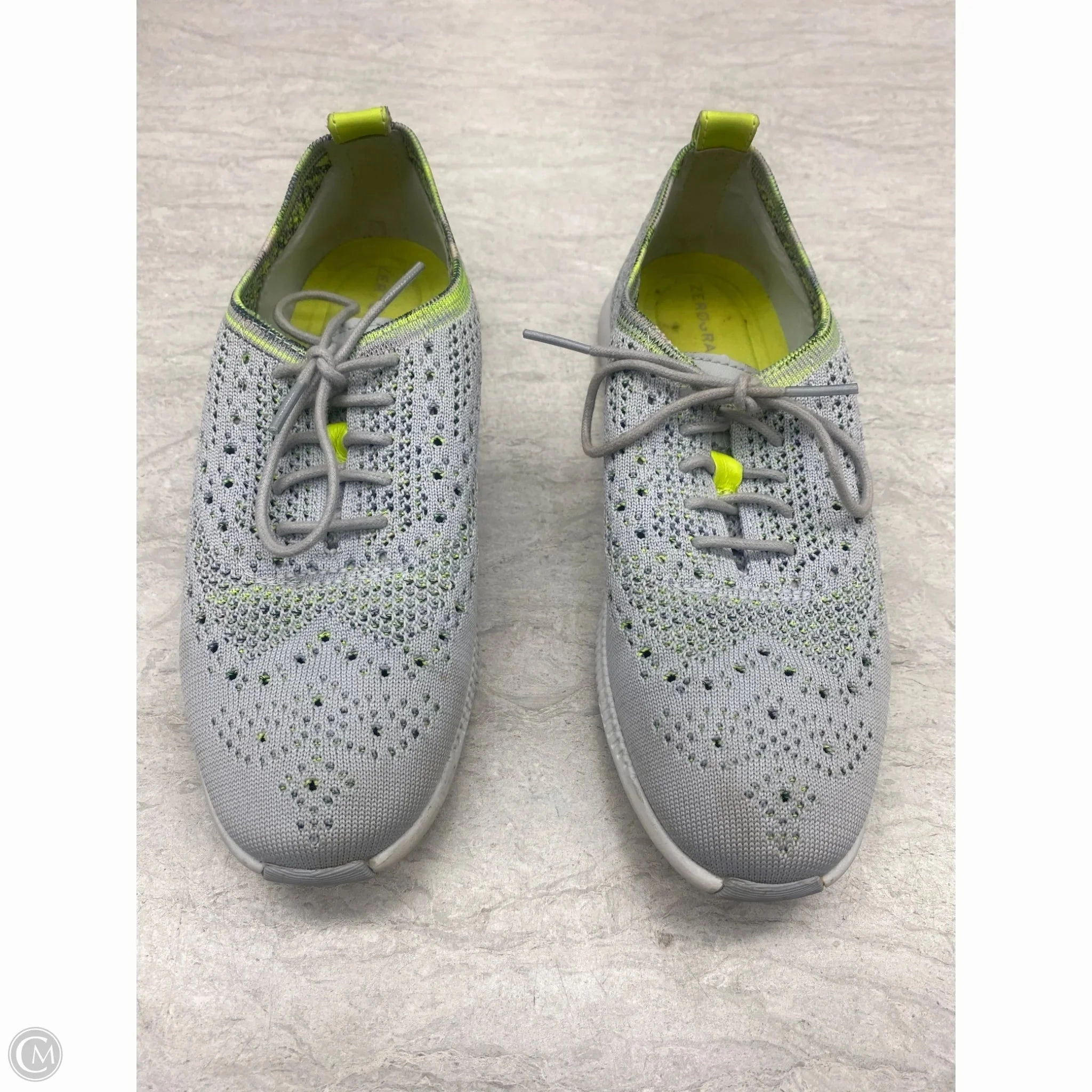 Shoes Sneakers By Cole-haan In Green & Grey, Size: 6 Breathable Jacquard Weave Collar Padding