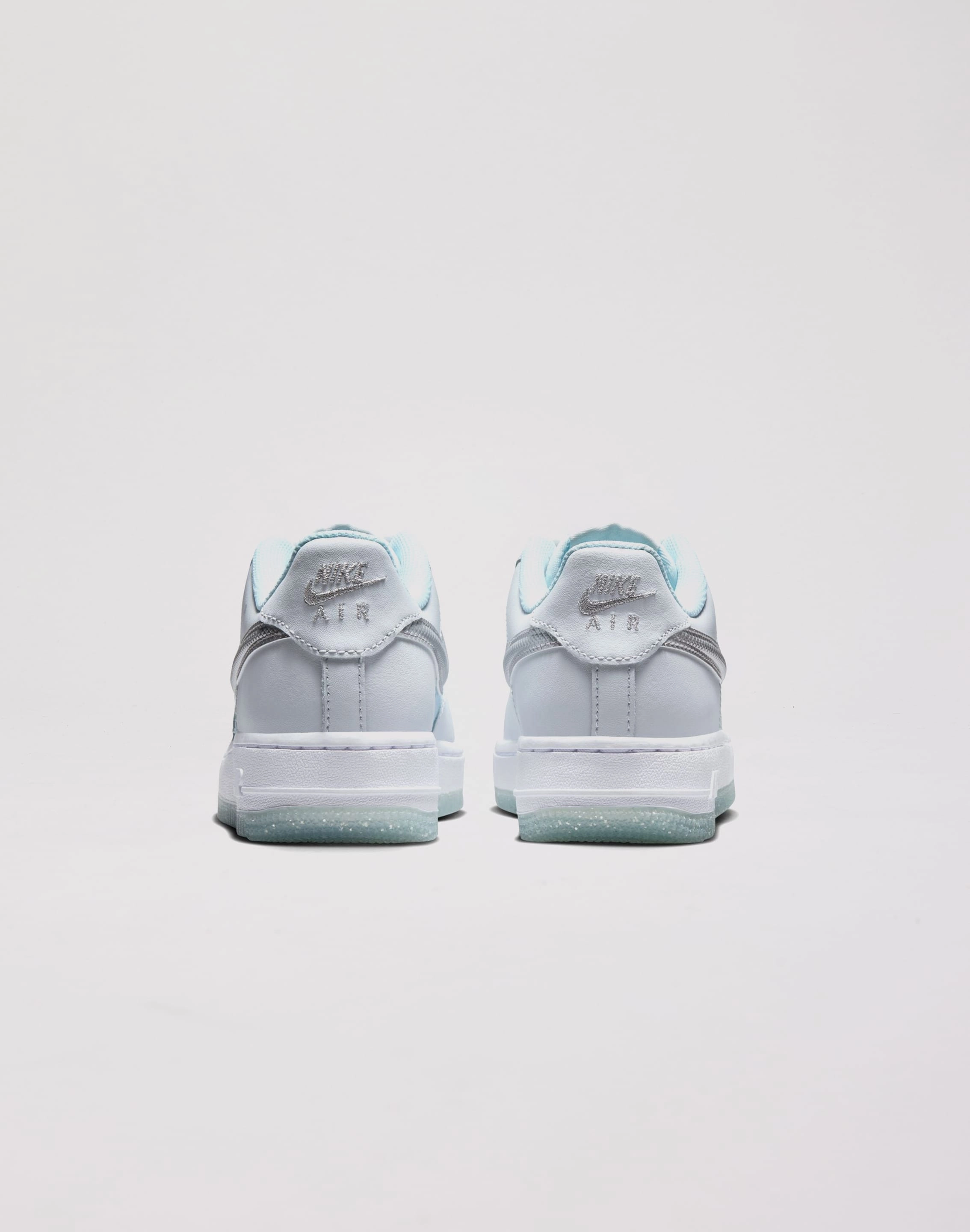 Nike Air Force 1 Preschool Girls' "Pure Platinum/Mtlc Silver" Air Circulation