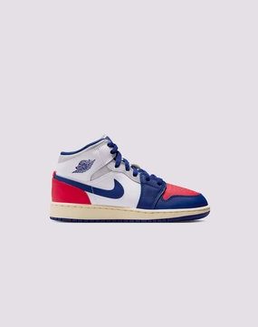 Nike Air Jordan 1 Mid Grade-School Kids' party shoes Durable Outsole