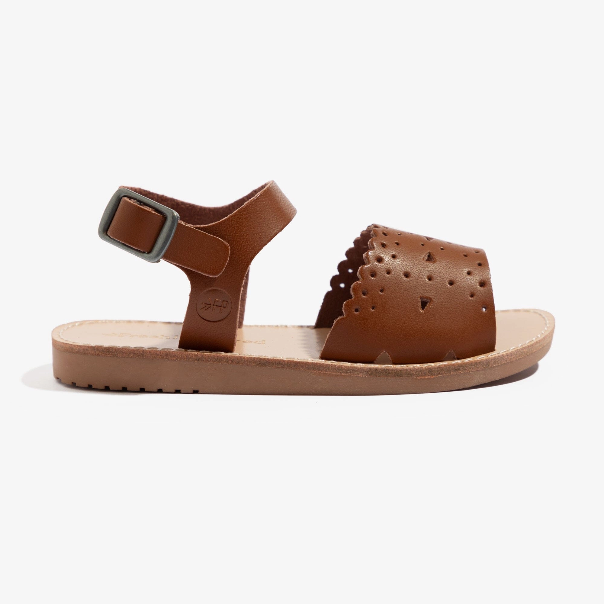 Gold Tone Park Step Cognac Laguna II Sandal