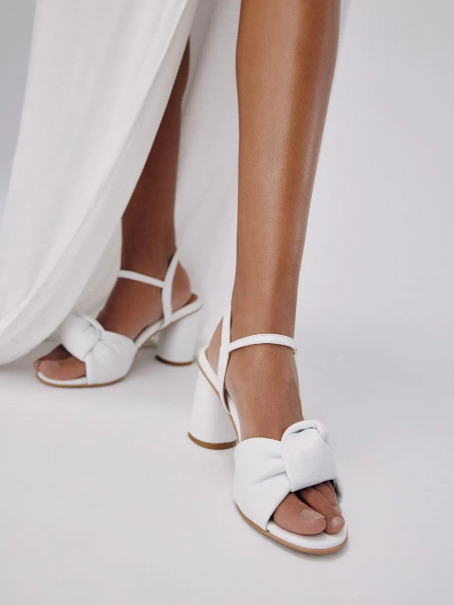 Noto White Heel Elegant french chic