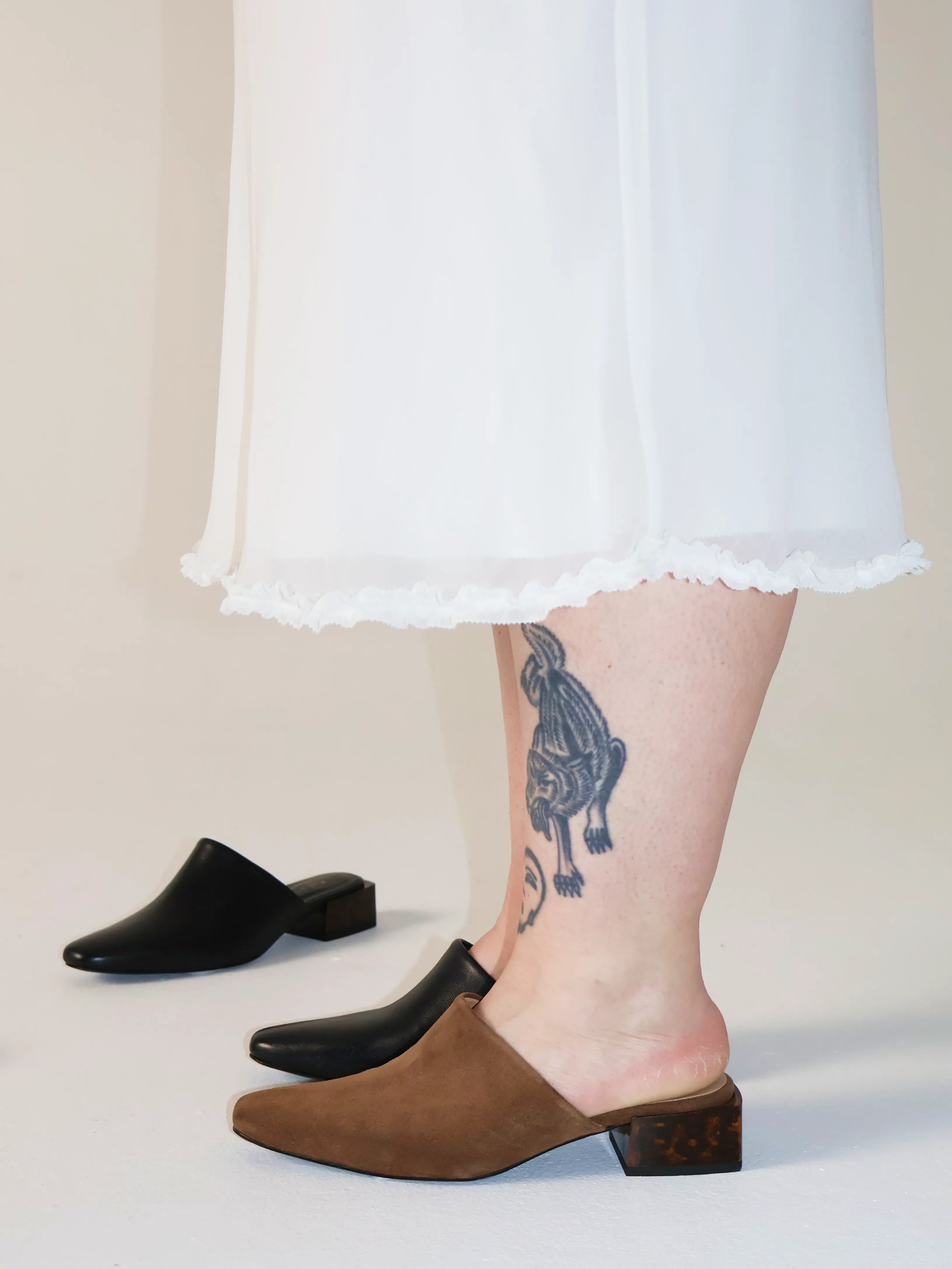 Navio Tan Suede Mule Special Touch