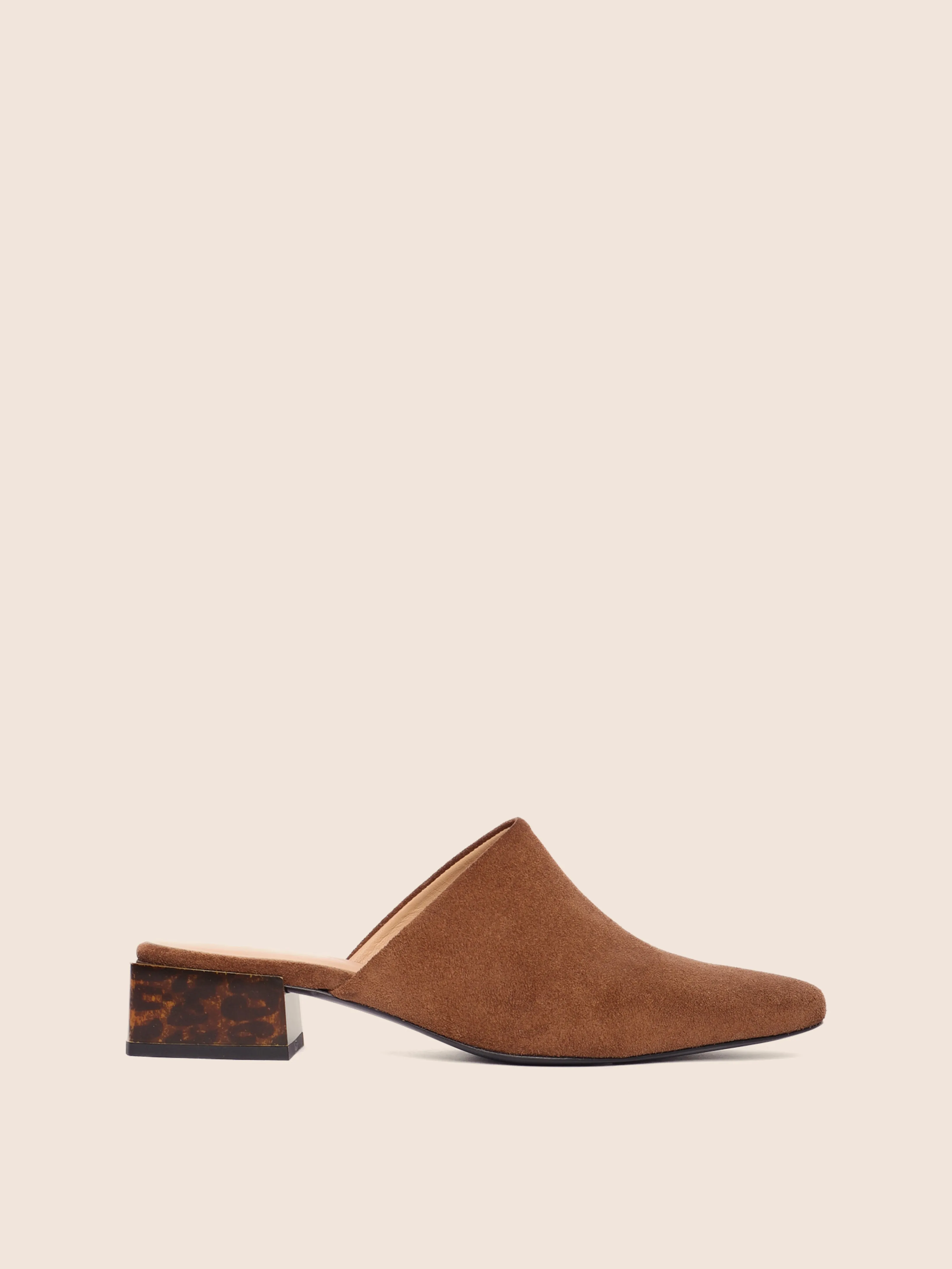 Navio Tan Suede Mule Fashion Forward