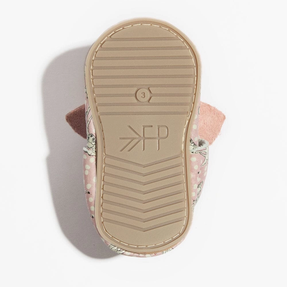 Durable Outsole Bambi Knotted Bow Baby Shoe