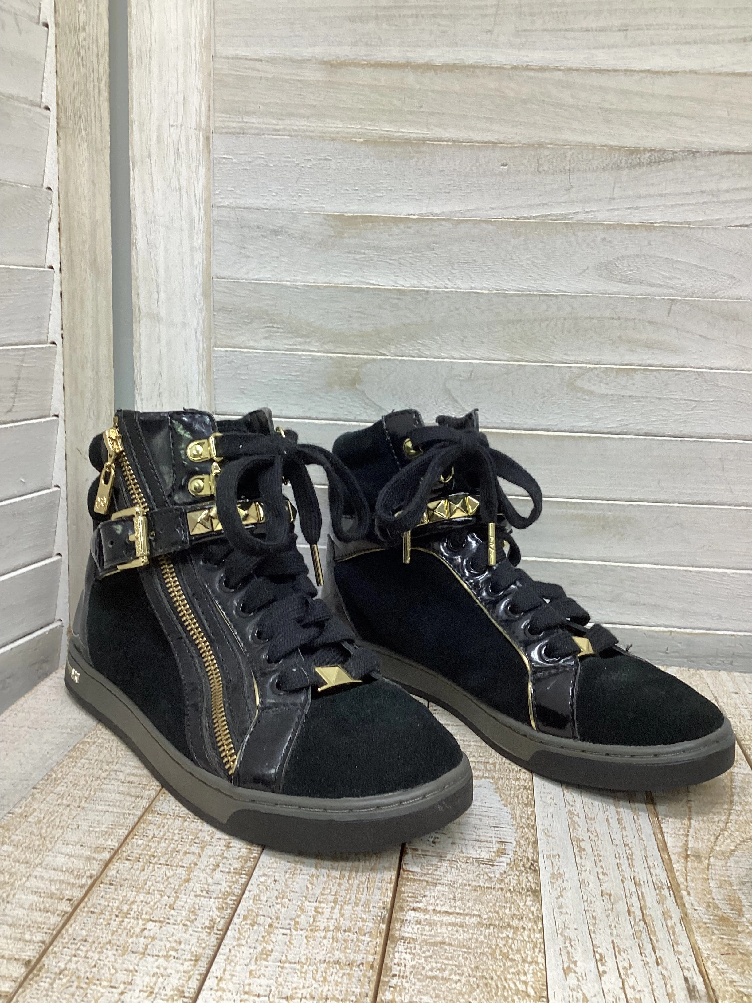 Double Stitched Smart Choice Shoes Sneakers By Michael Kors In Black, Size: 7