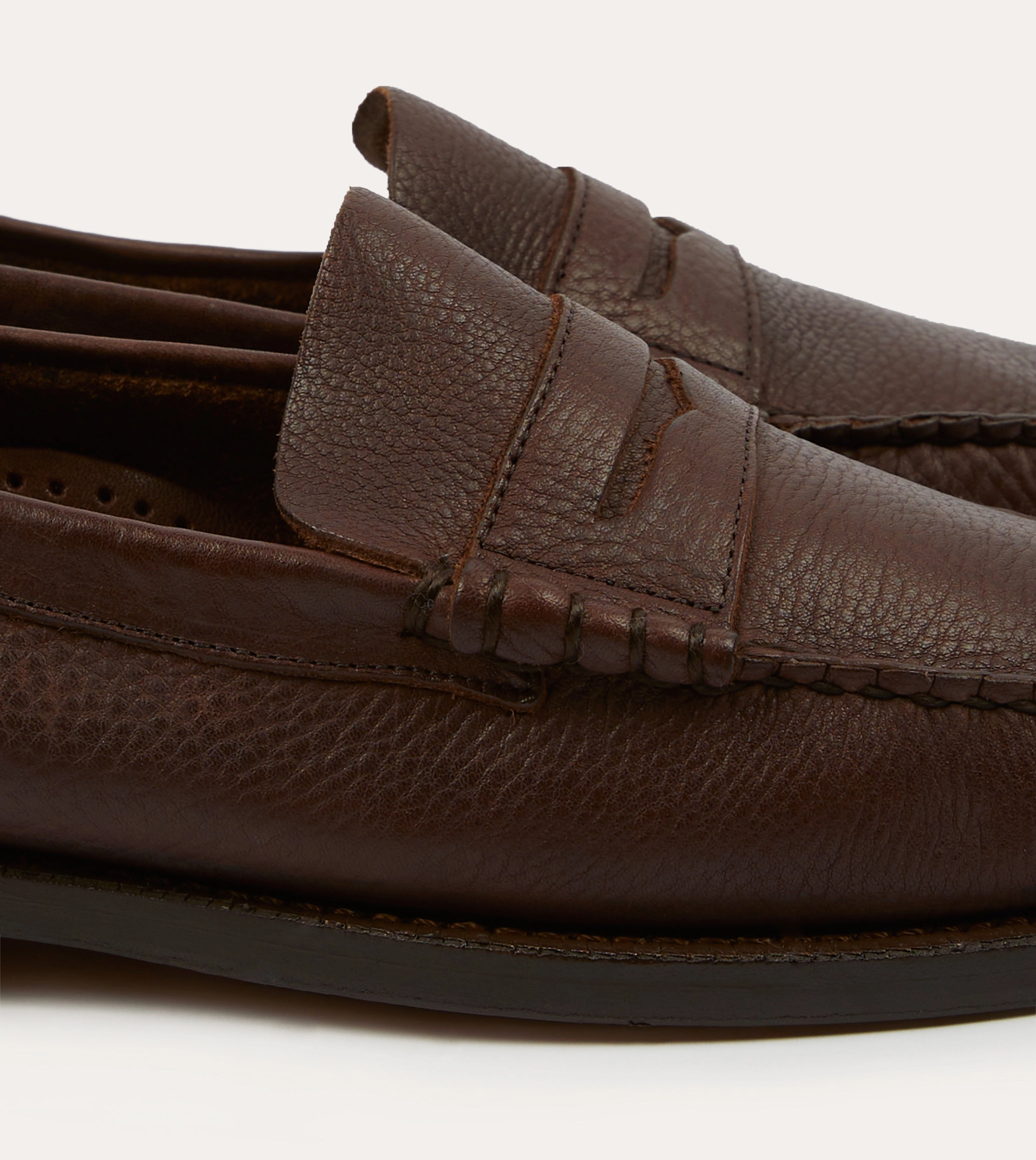 Drake's by Sebago Citysides Dan Bison Leather Loafer Run Free