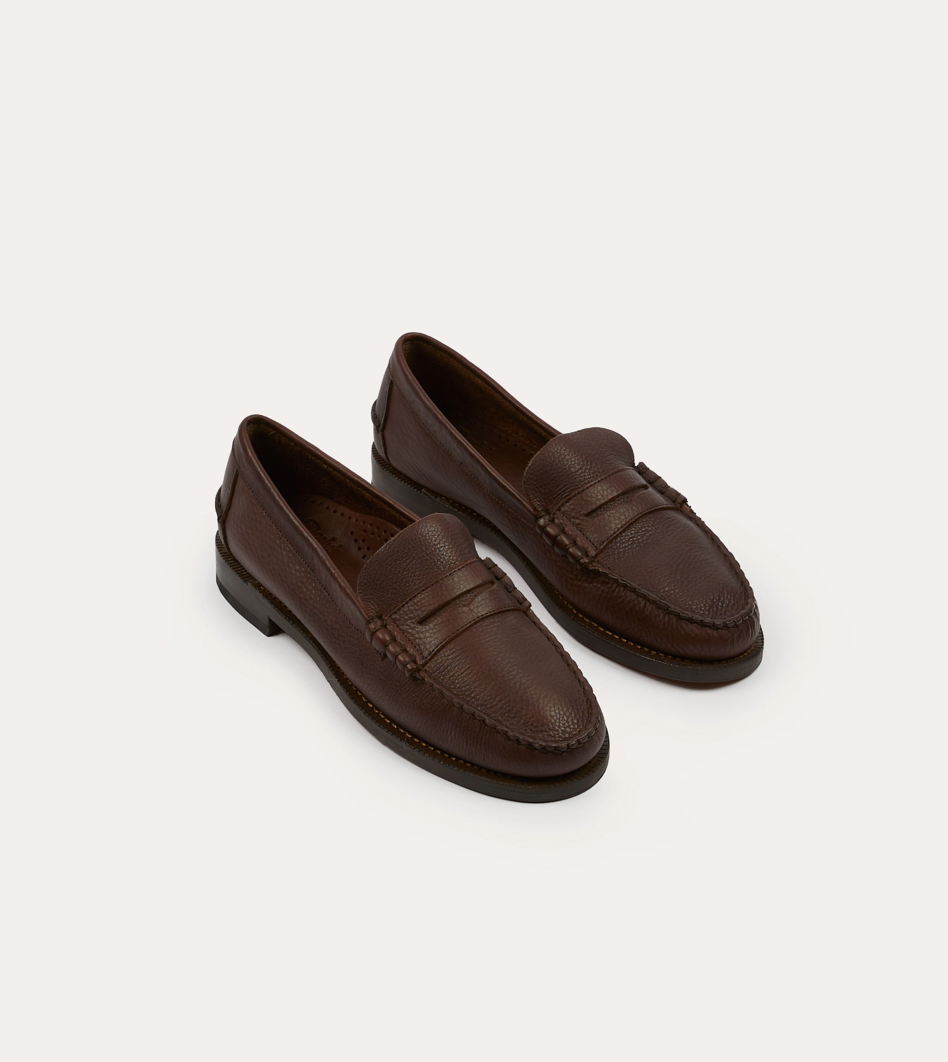 Drake's by Sebago Citysides Dan Bison Leather Loafer Bold Sprint Horsebit Detail
