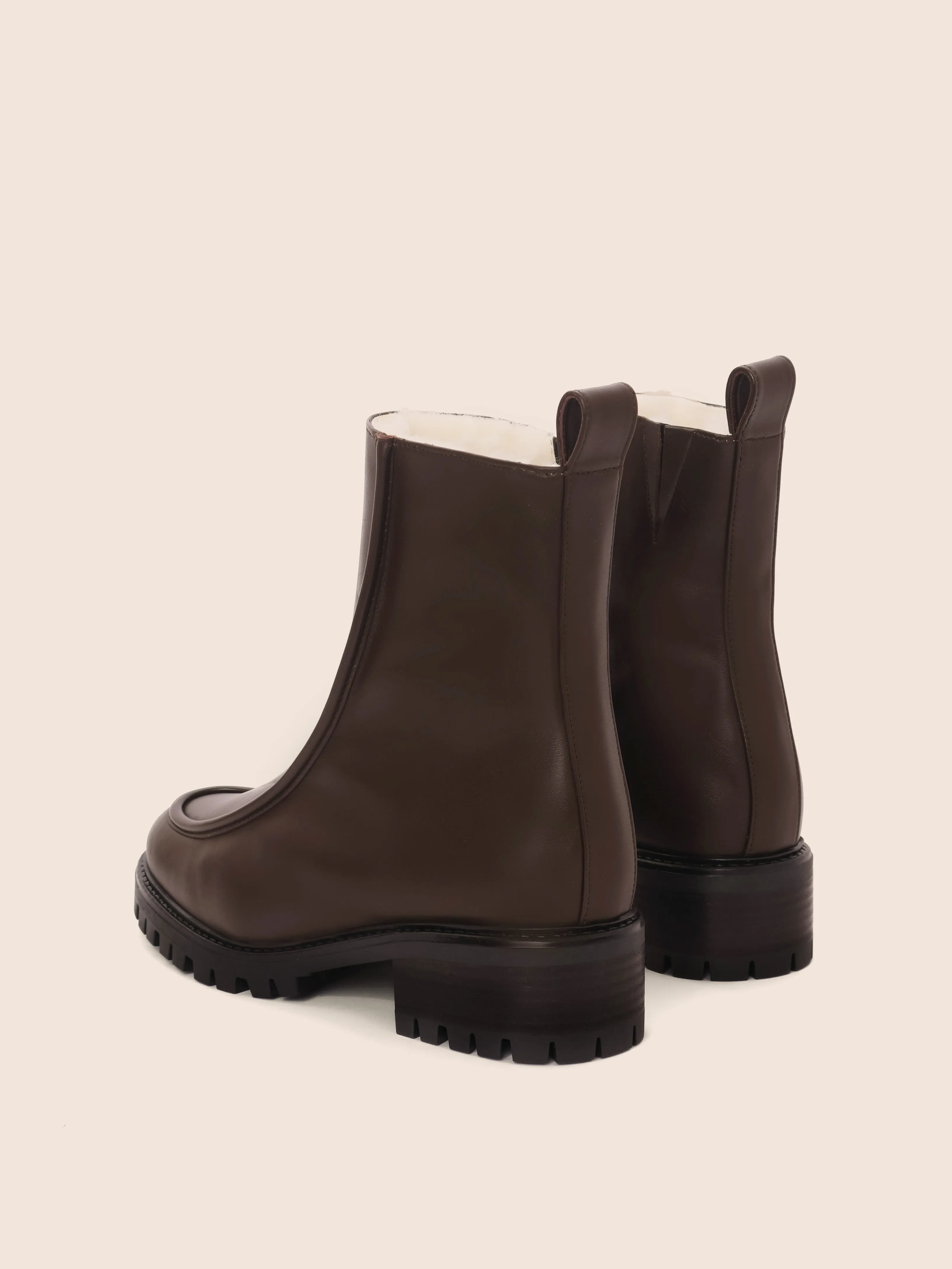 Vigo Dark Brown Lined Boot Leather Upper Modern Cut