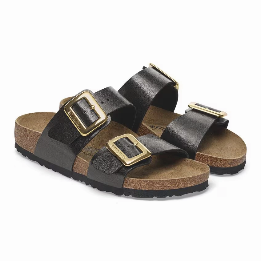 Birkenstock Women's Sydney Cushion Buckle Sandal - Graceful Licorice Daily Slides Travel Ready Slides