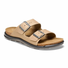 Fashion Slides Birkenstock Women's Arizona Crosstown Oiled Leather - Tobacco Brown