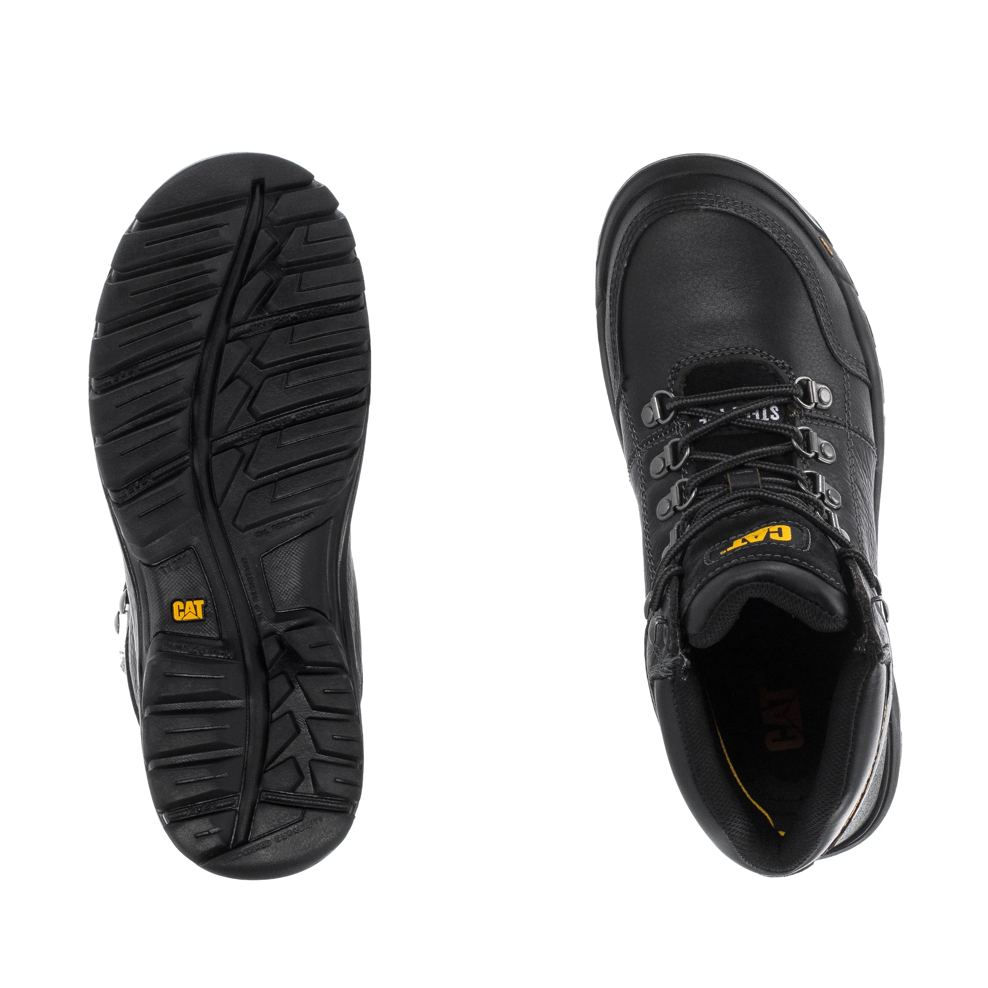 Textured Grip Pattern Outline Steel Toe - Mens