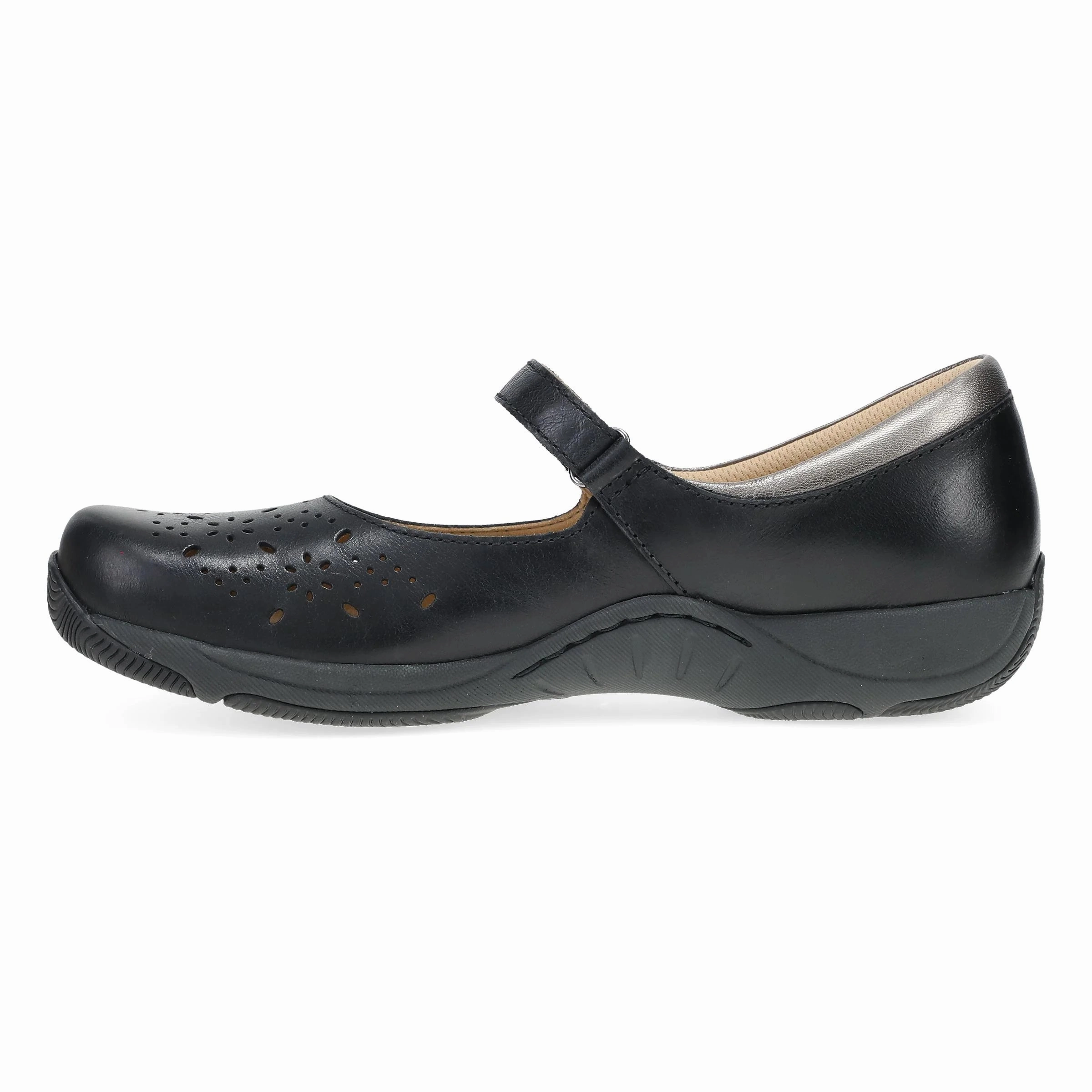 Dansko Stacy Mary Jane Clog - Black Waxy Burnished Shock Absorbing Midsole