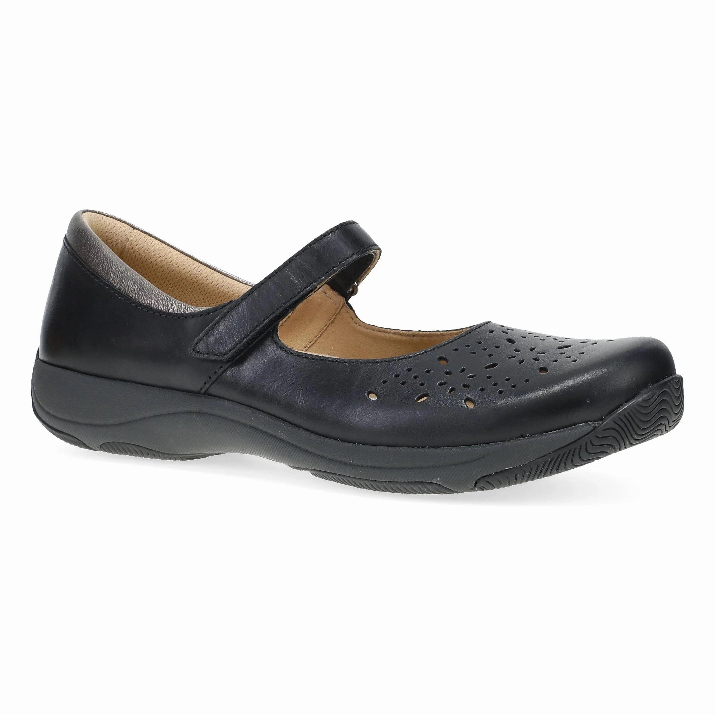 Balance Fit Responsive Cushion Weekend Warriors Dansko Stacy Mary Jane Clog - Black Waxy Burnished