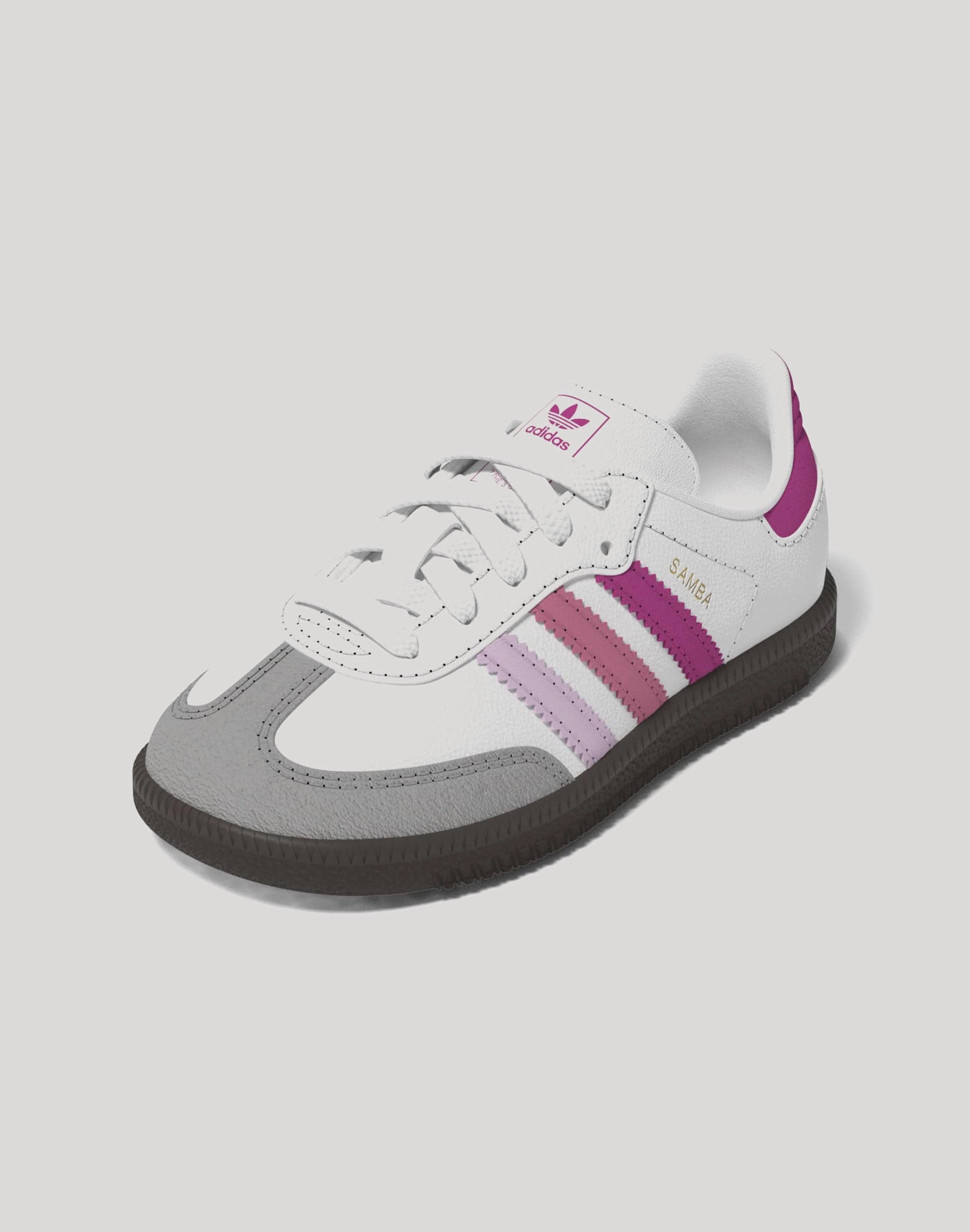 Adidas SAMBA OG J TD ROSE/ORCHID/WHT Snug Heel Support