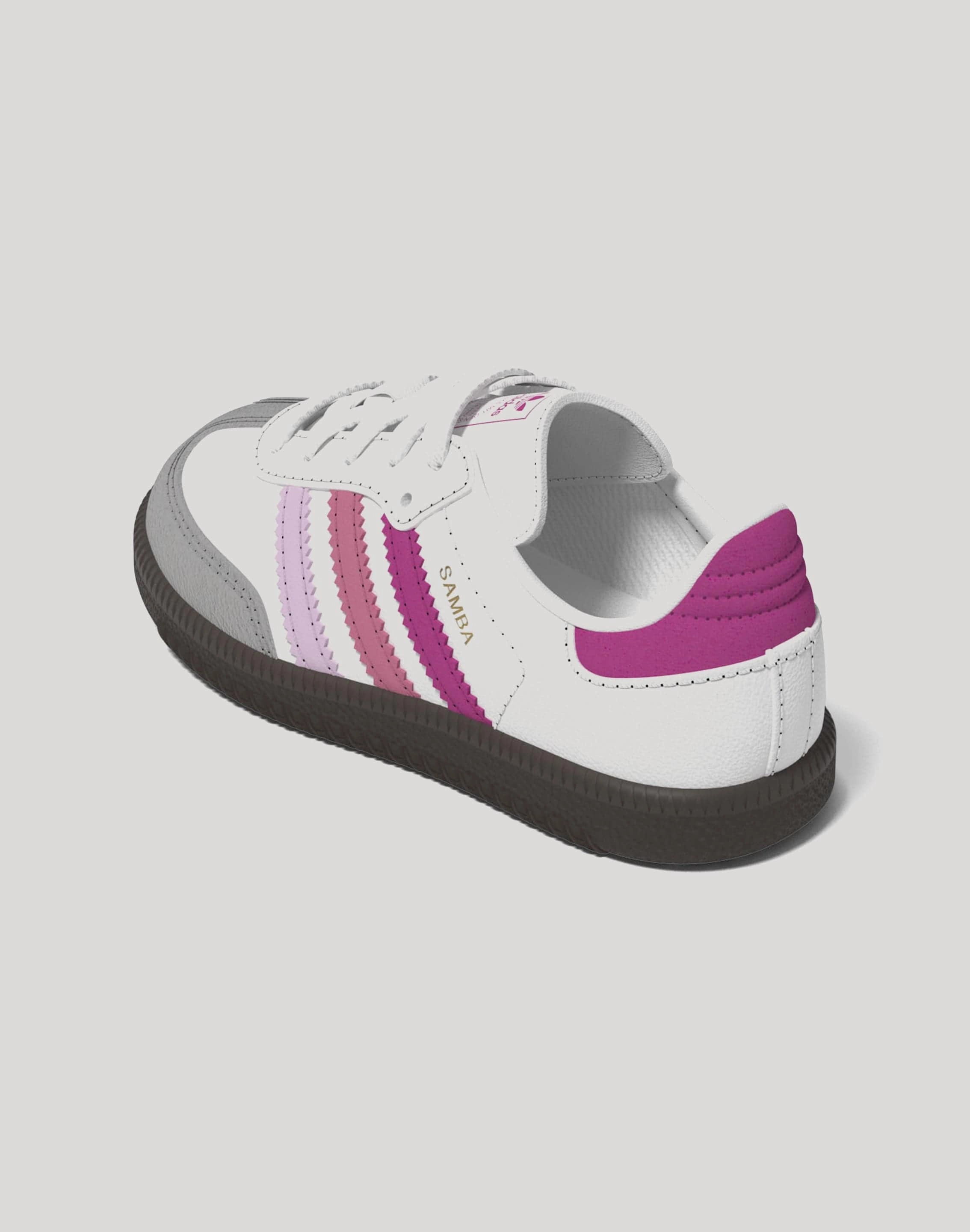 Adidas SAMBA OG J TD ROSE/ORCHID/WHT Breathable mesh upper Non Slip Sole