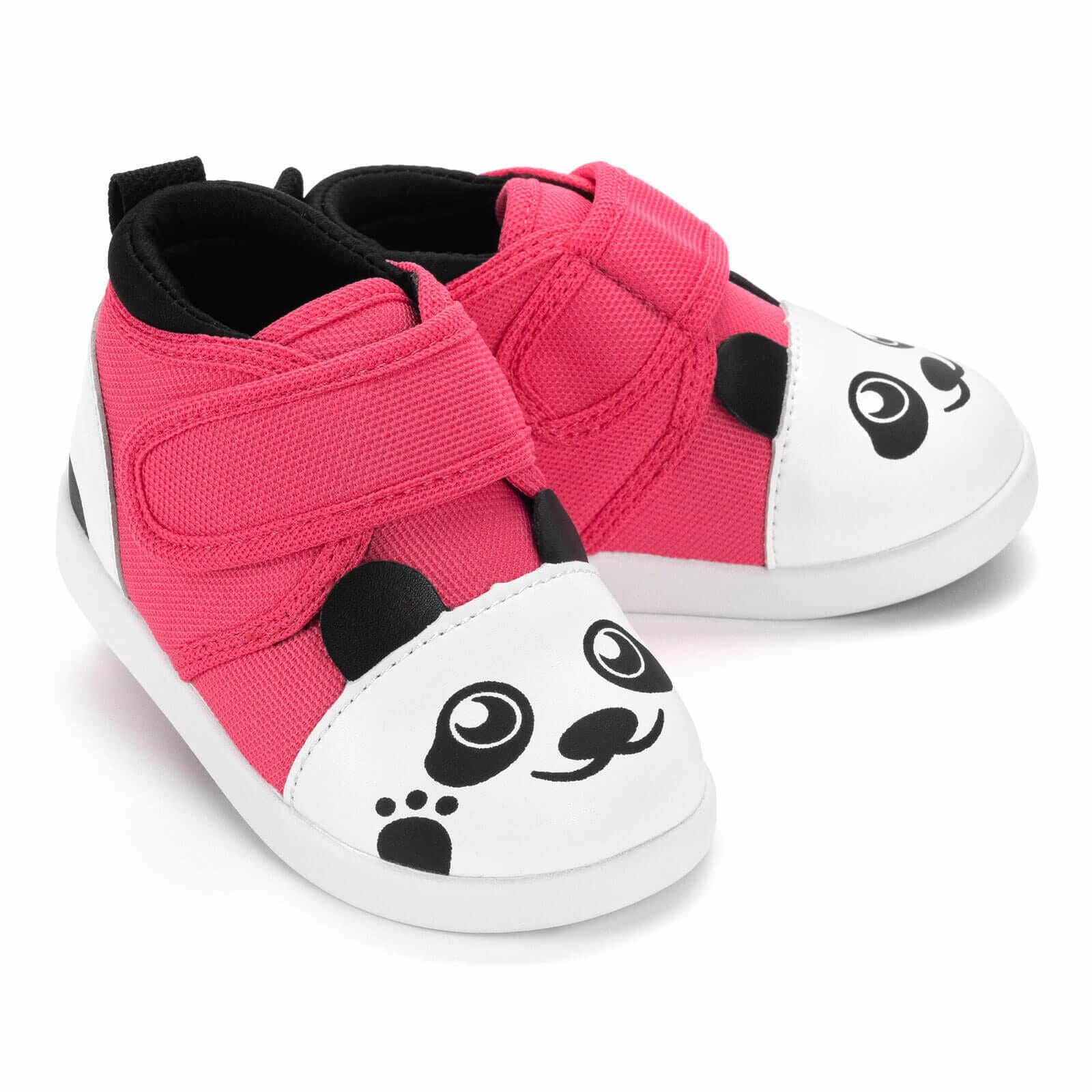 Rock Guard Panda Bear Squeaky Toddler Shoes | Dark Pink