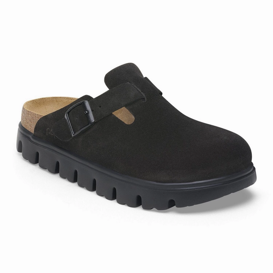 Dynamic Arch Cushion Crystal Glow Papillio by Birkenstock Women's Boston Chunky Clog - Black Suede