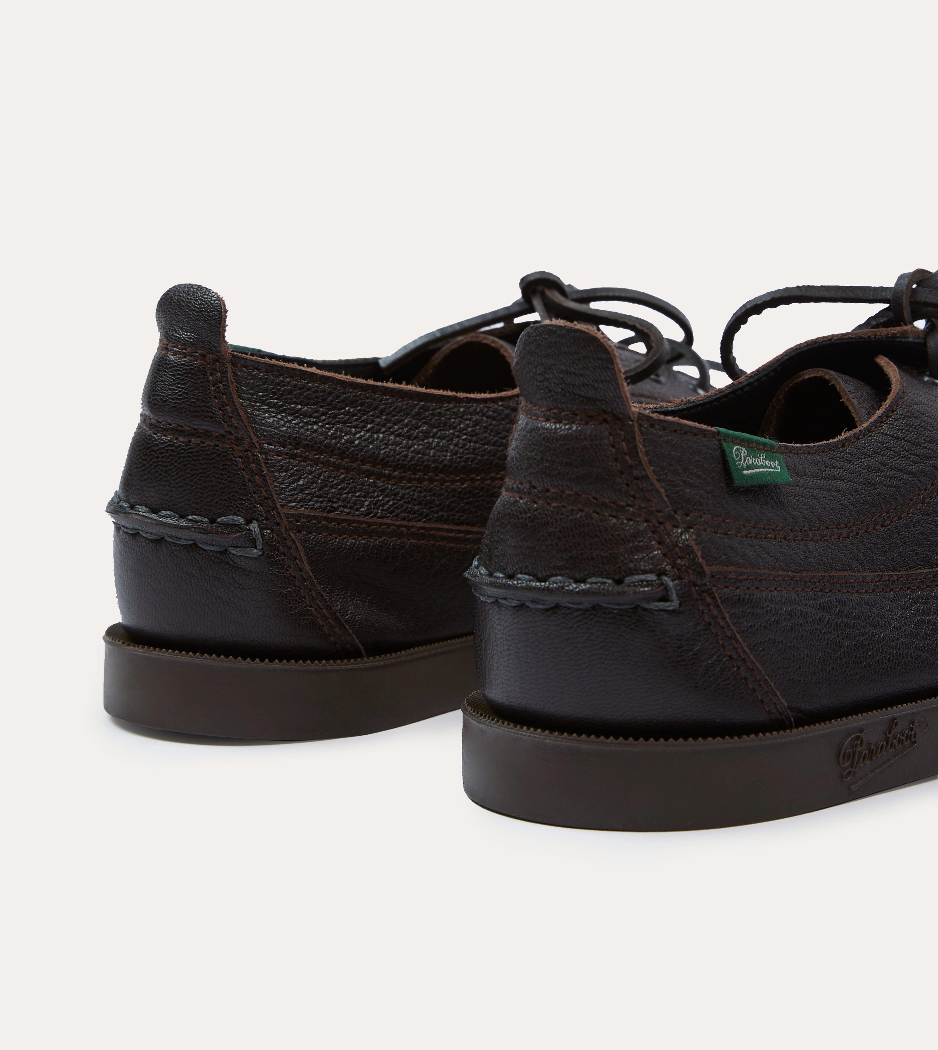 Paraboot for Drake's Malibu Brown Deer Leather Boat Shoe quick dry