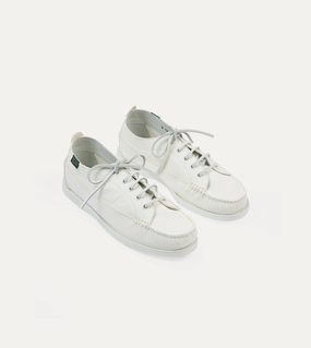 Paraboot Malibu Blanc Deer Leather Boat Shoe Pack Safe