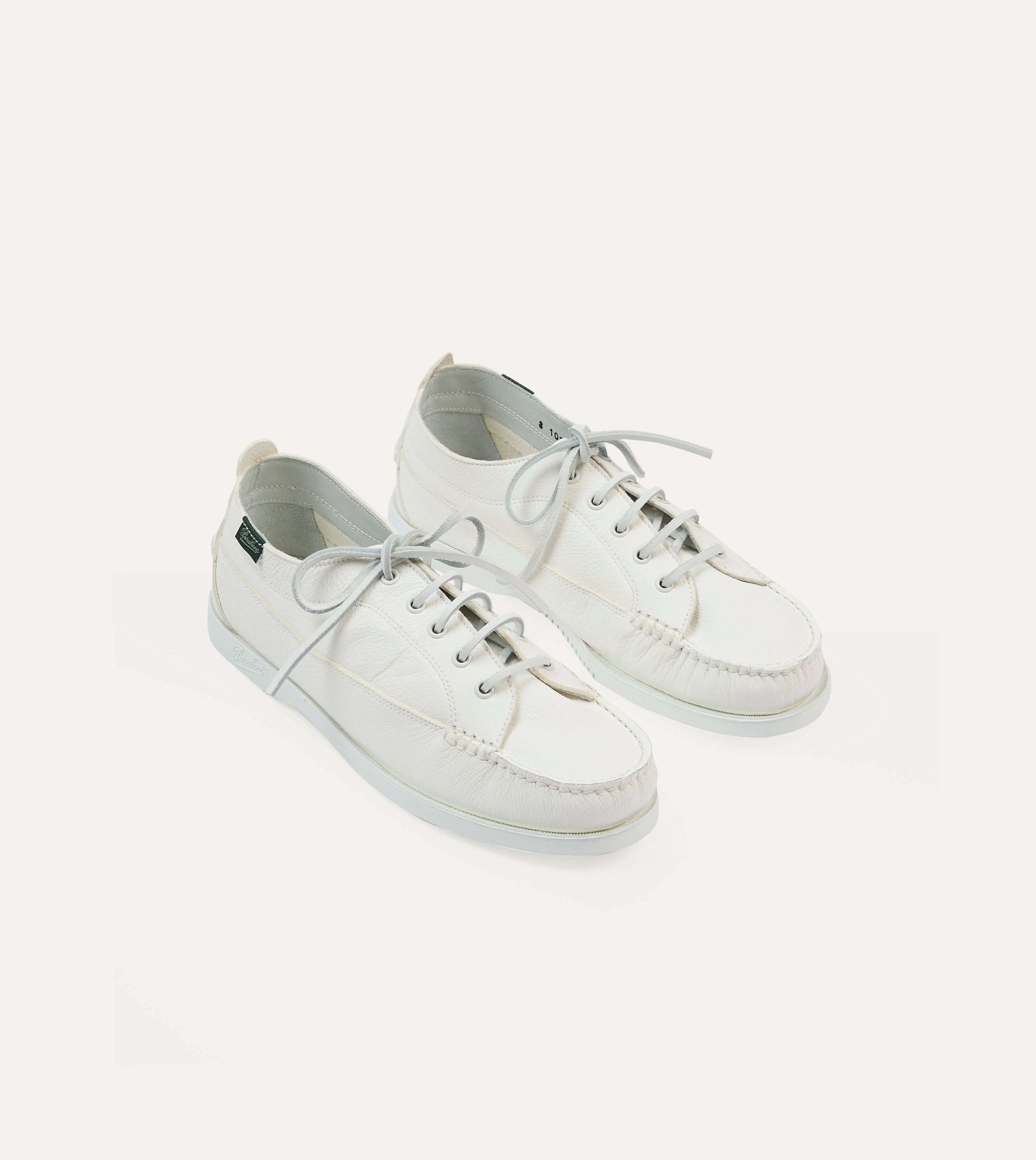 Paraboot Malibu Blanc Deer Leather Boat Shoe Pack Safe