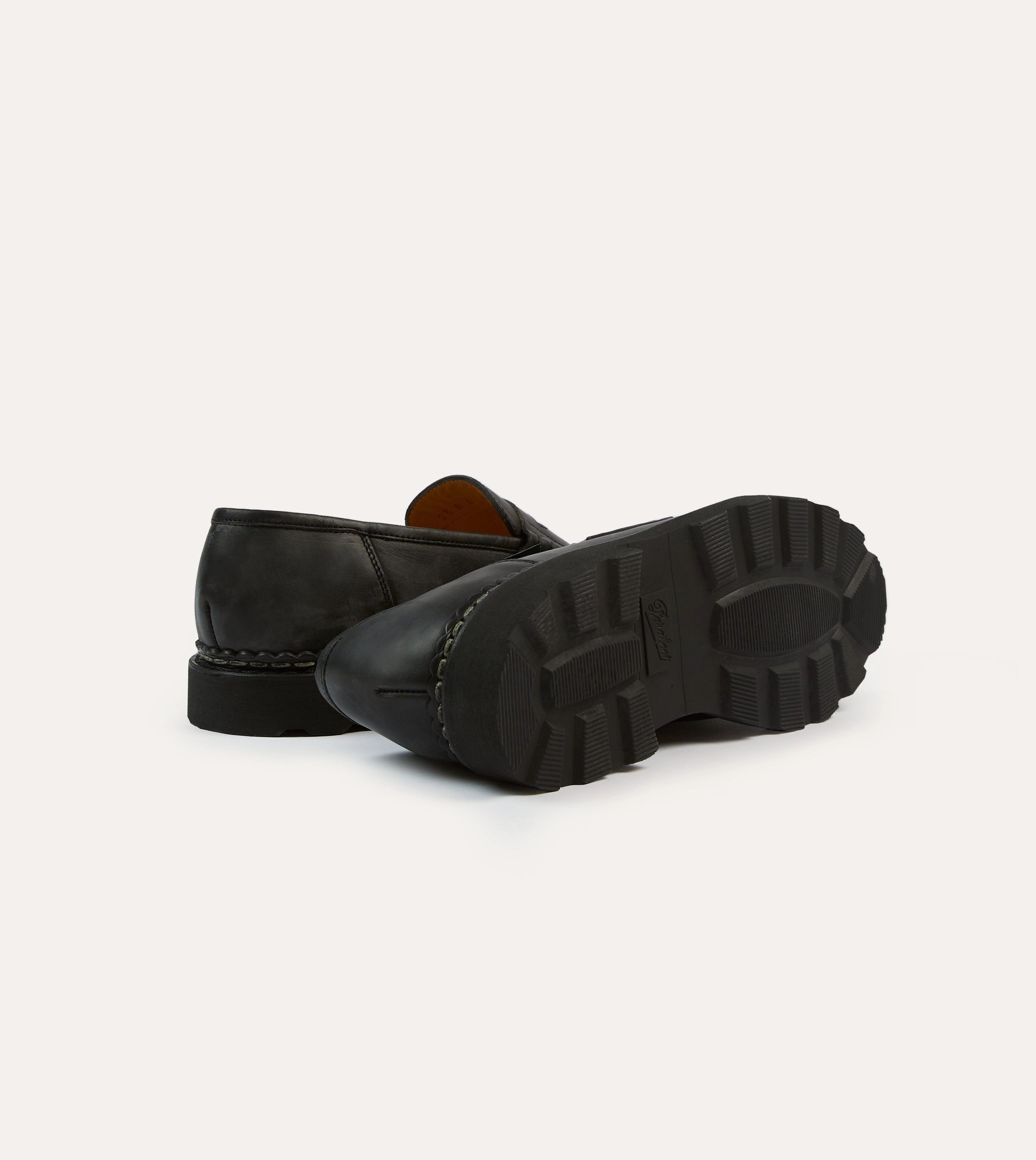 Paraboot Reims Black Leather Loafer Comfort Midsole