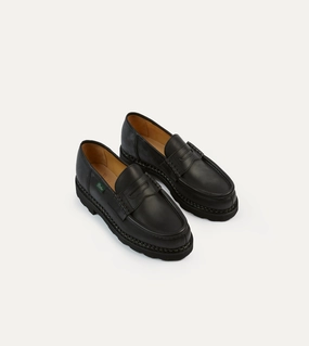 Formal Footwear Paraboot Reims Black Leather Loafer