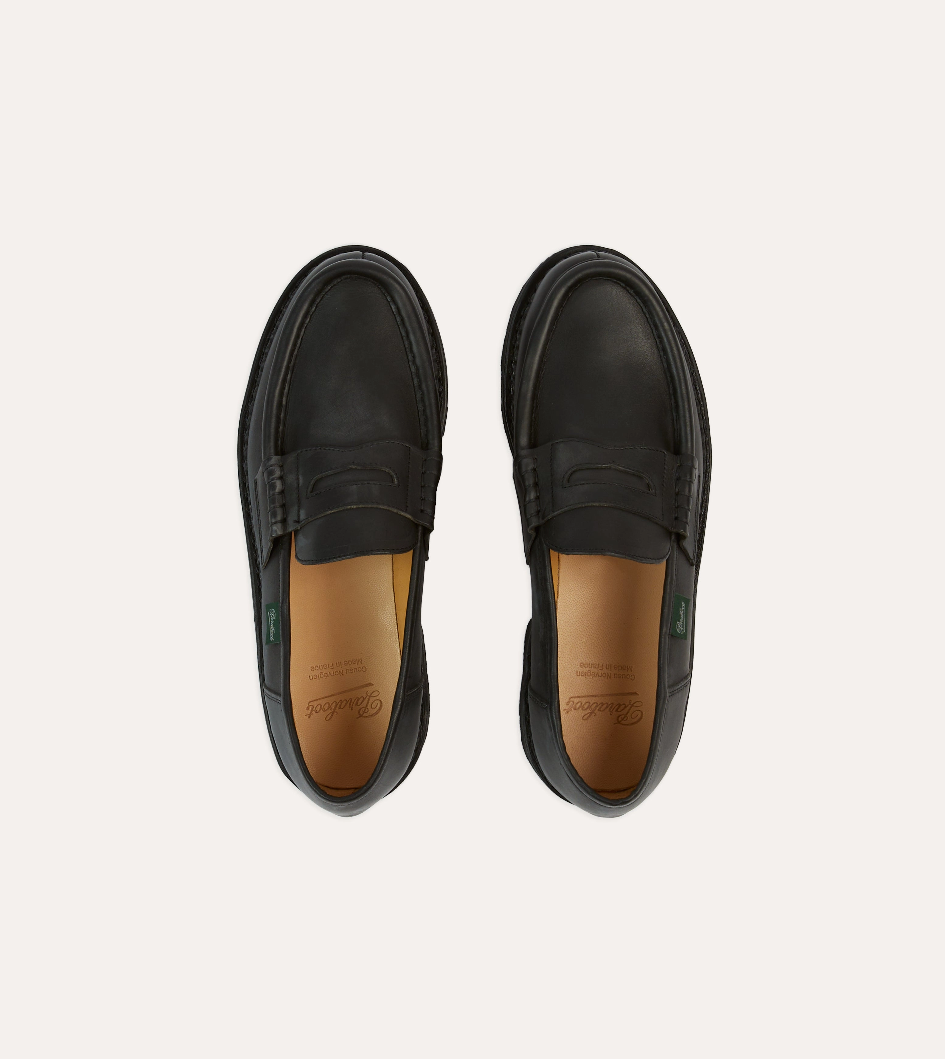Meeting Style Casual Elegance Paraboot Reims Black Leather Loafer