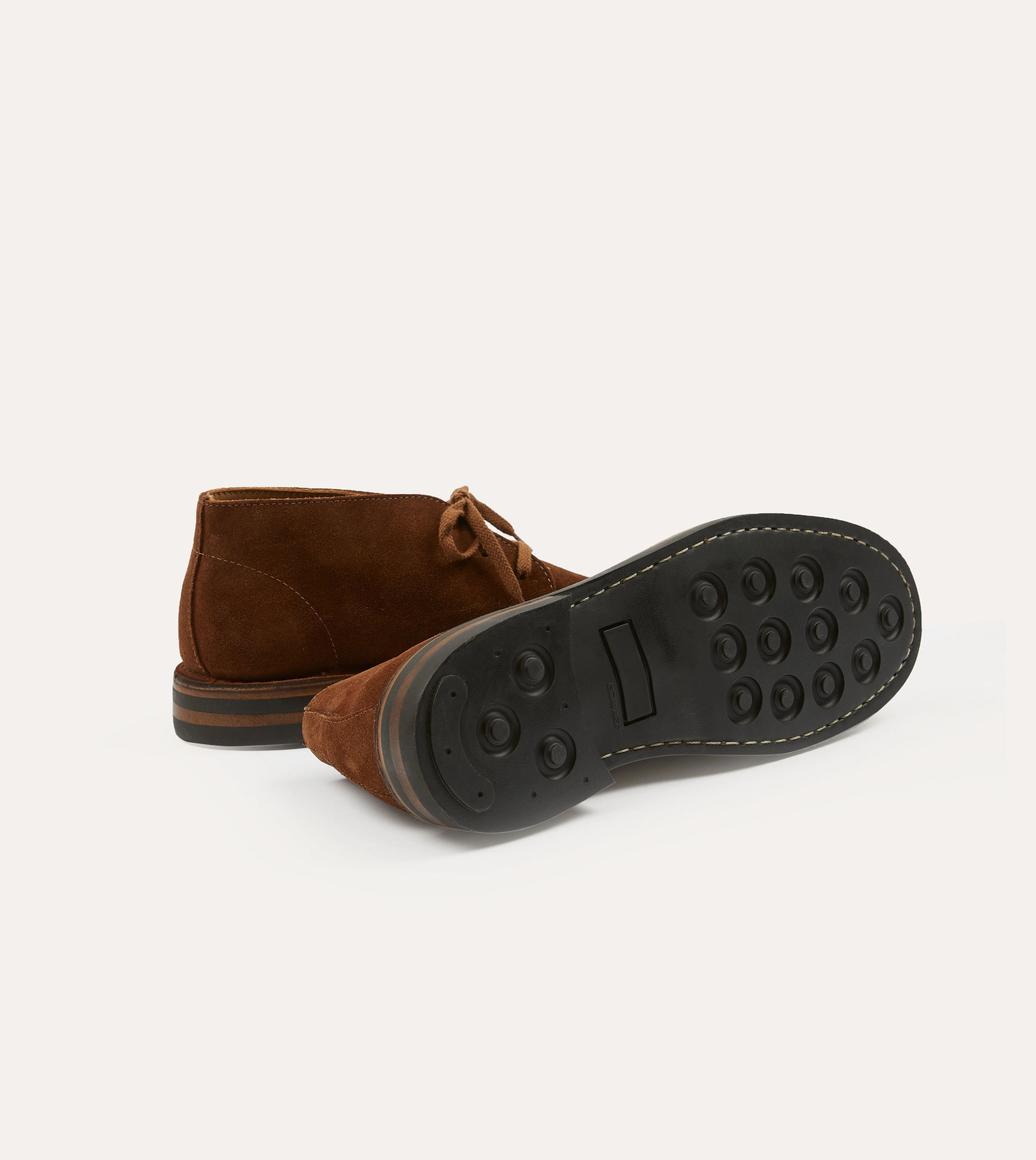 Crosby Moc-Toe Chukka Boot Light Brown Roughout Suede with Rubber Sole Groom Shade Quiet Mood