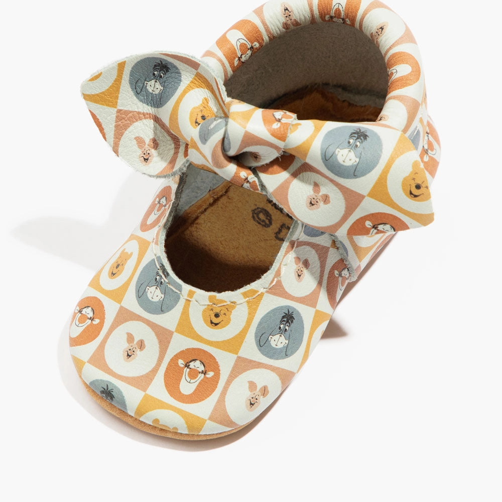 Ergonomic Fit Pressure Relief Pooh & Friends Knotted Bow Baby Shoe