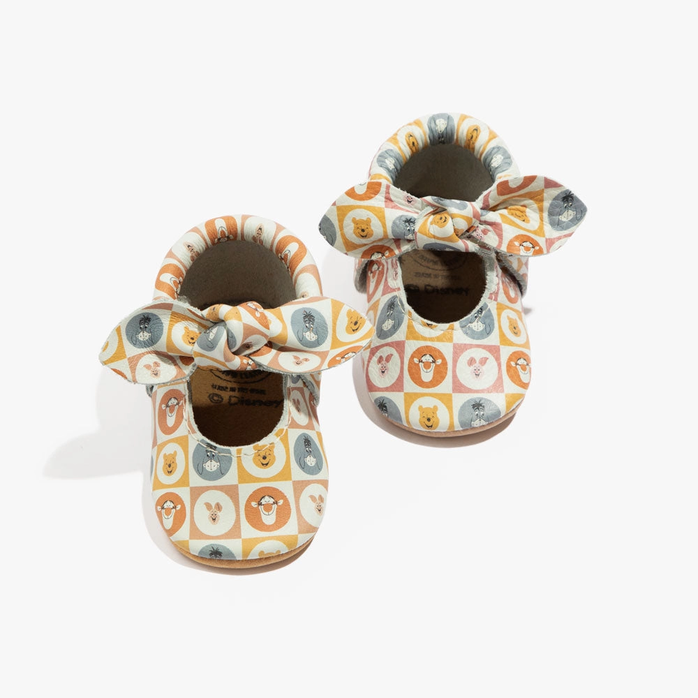 Slip On Design Thermoregulating Pooh & Friends Knotted Bow Baby Shoe