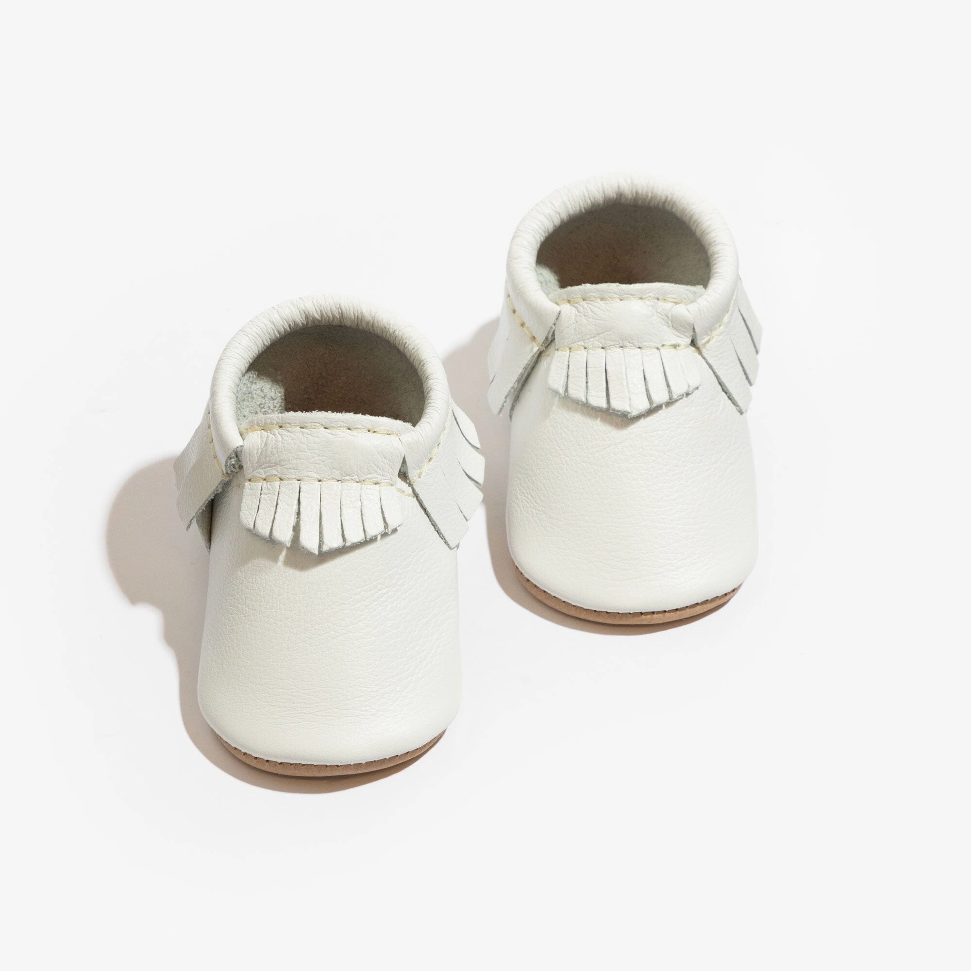 Toasted Bright White Moccasin Baby Shoe Easy to Wear Thermoregulating