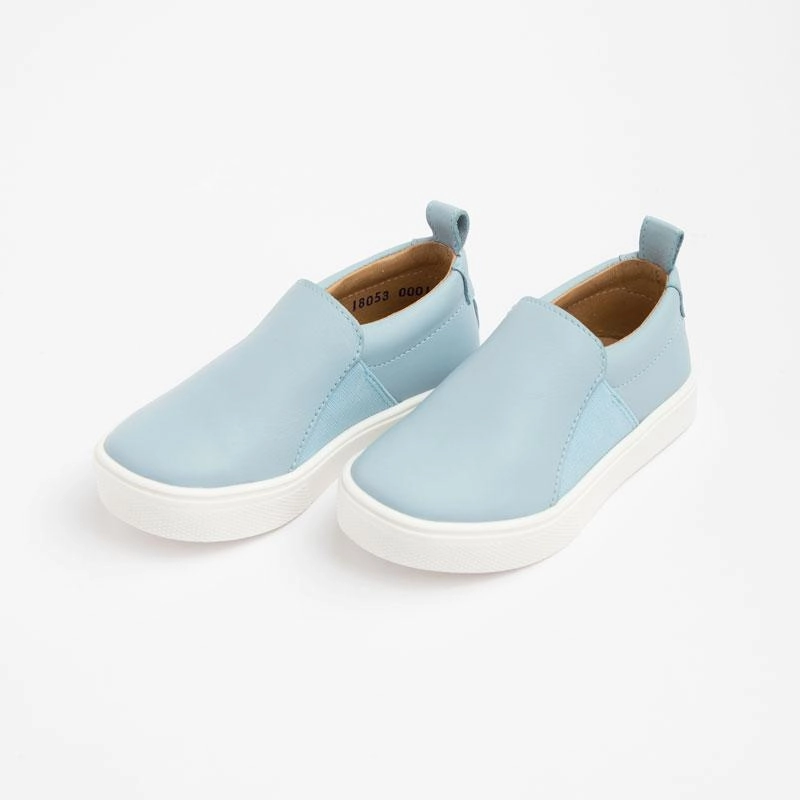 Powder Blue Slip On Sneaker CanvasUpper