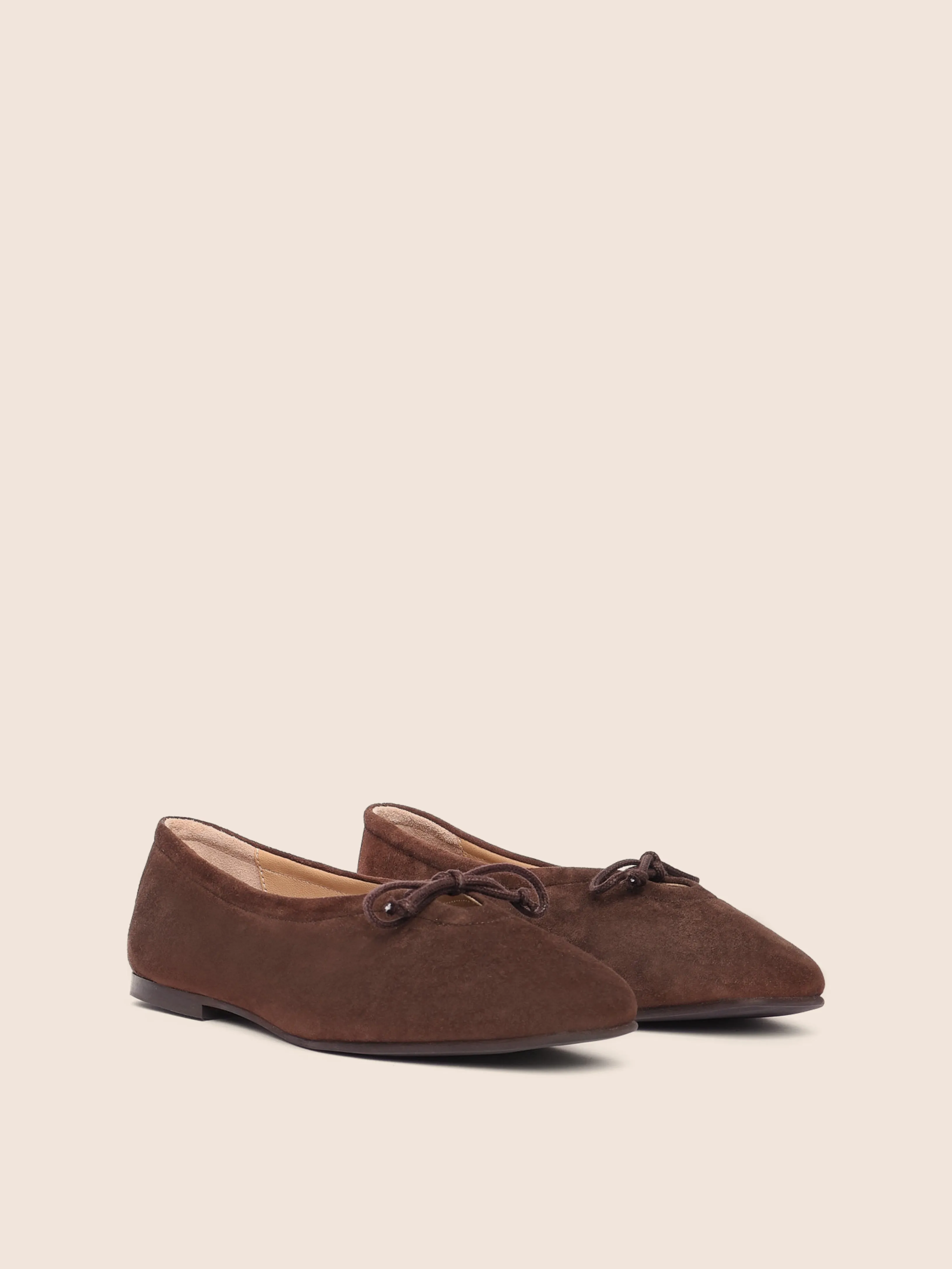 Love Step Prato Brown Suede Ballerina