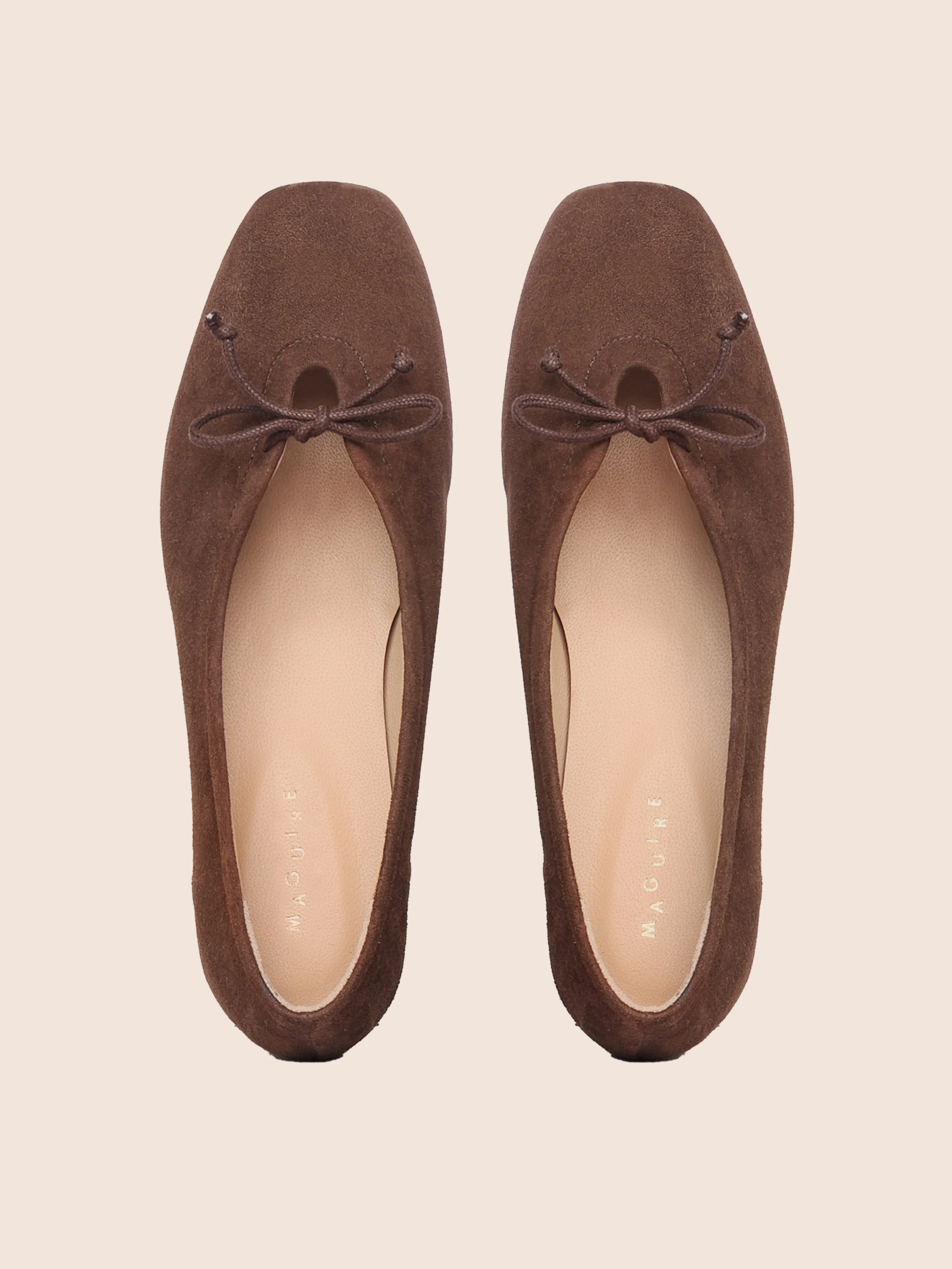 Relaxed Footwear Prato Brown Suede Ballerina