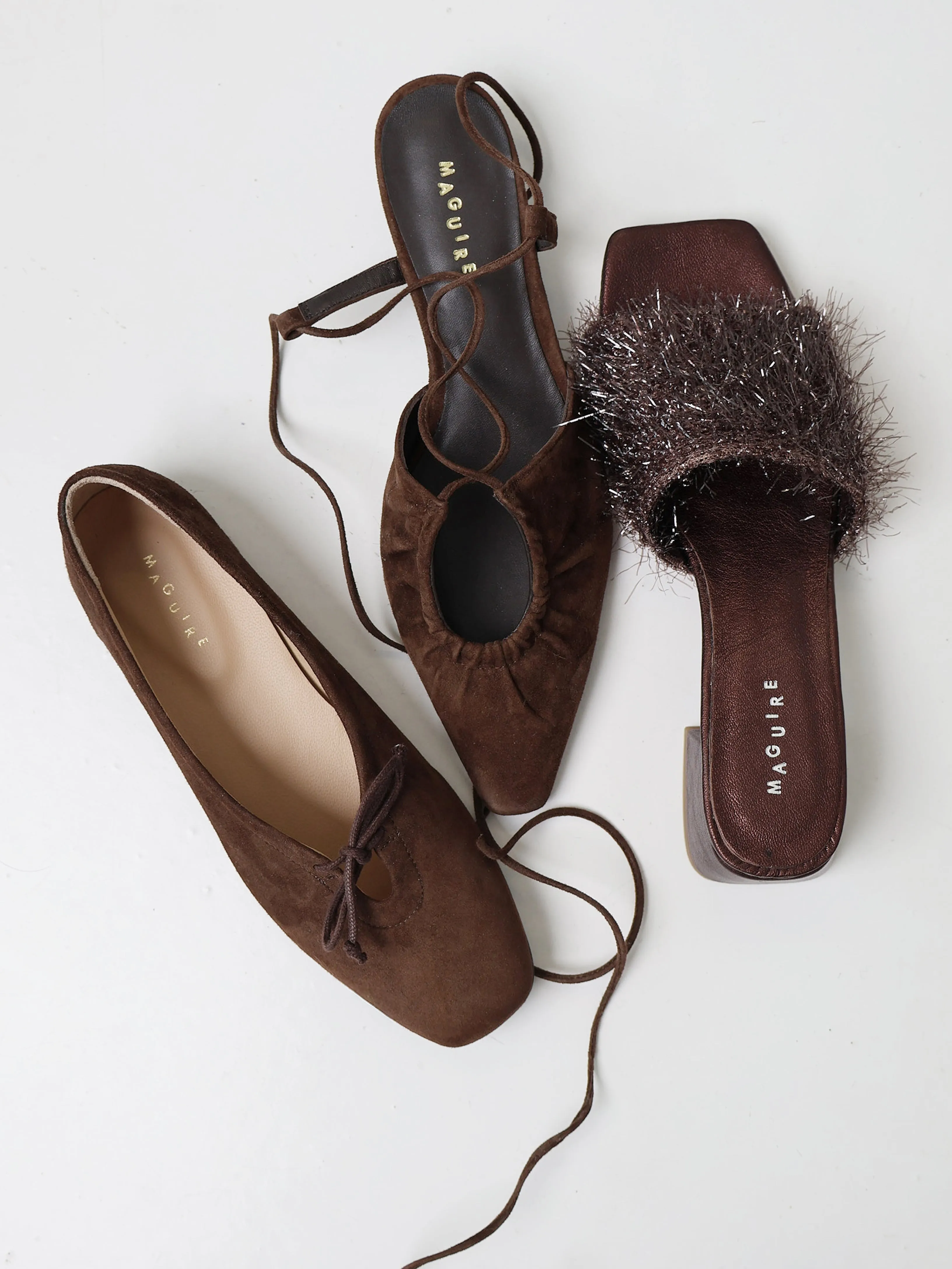 Prato Brown Suede Ballerina Versatile Look