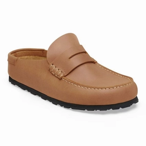 Premium Sandals Adjustable Sandals Birkenstock Women's Naples Wrapped Oiled Leather Clog - Cognac