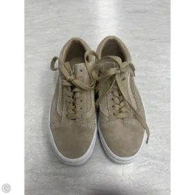 Tennis Court Shoes Sneakers By Vans In Tan, Size: 6.5