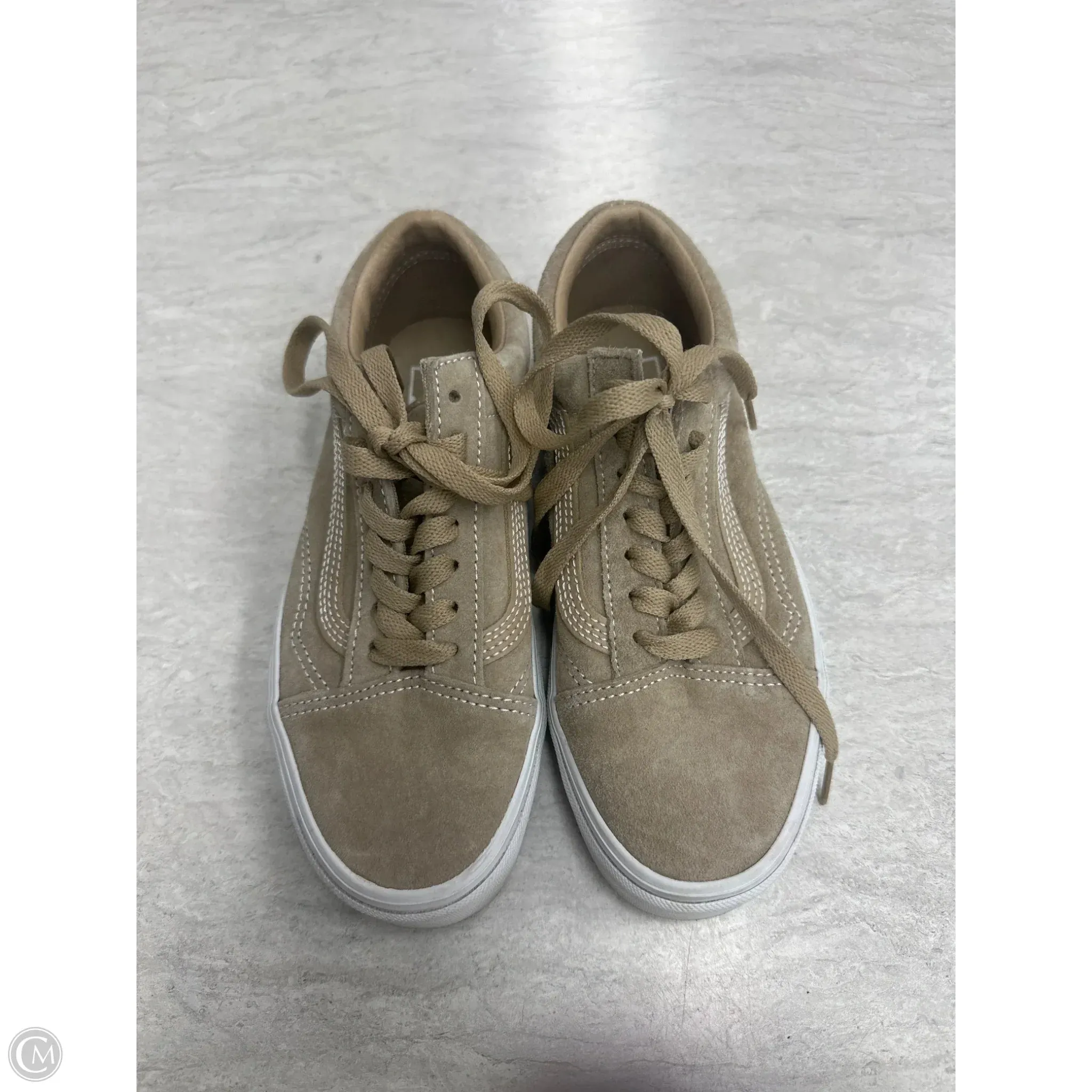Tennis Court Shoes Sneakers By Vans In Tan, Size: 6.5
