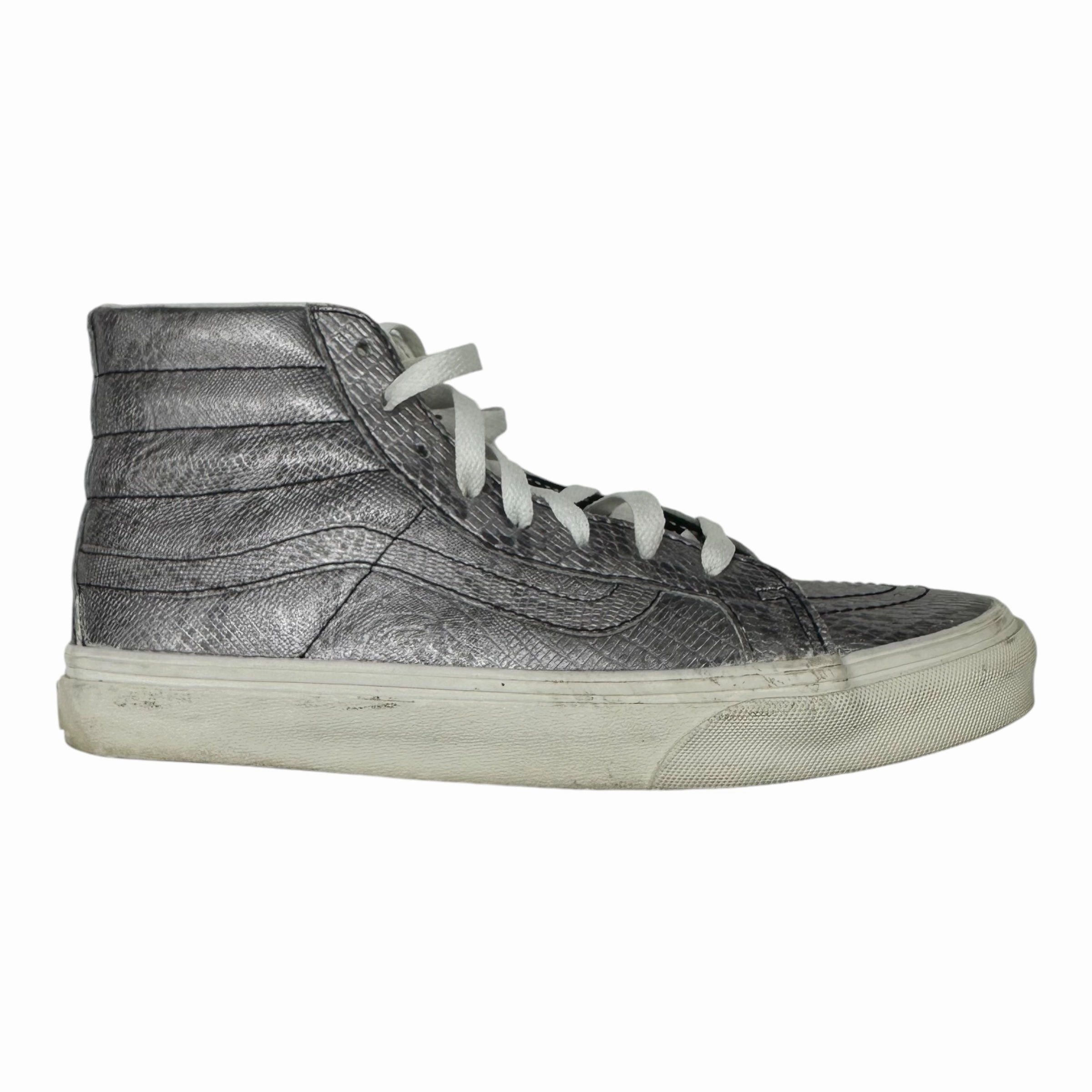 Shoes Sneakers By Vans In Silver, Size:8 Easy To Clean