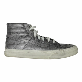 Shoes Sneakers By Vans In Silver, Size:8 Easy To Clean