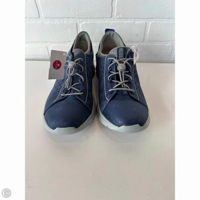 Stitch Down Construction Comfort Flex Shoes Sneakers By Cmb In Blue & Grey, Size: 9