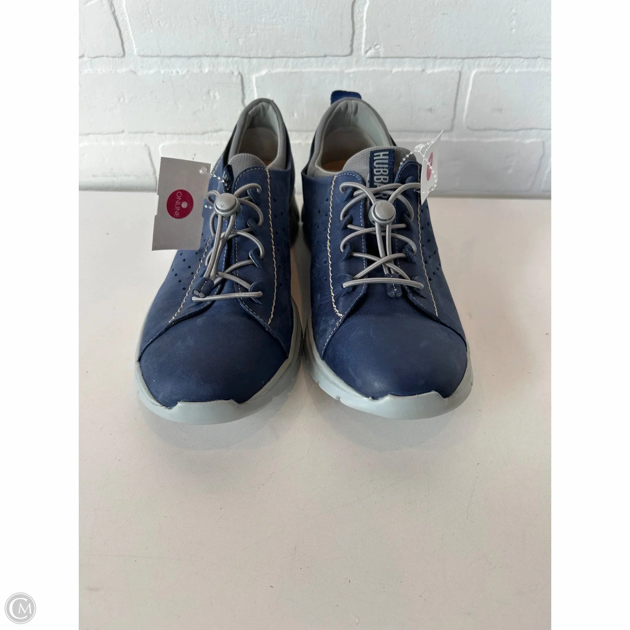 Stitch Down Construction Comfort Flex Shoes Sneakers By Cmb In Blue & Grey, Size: 9